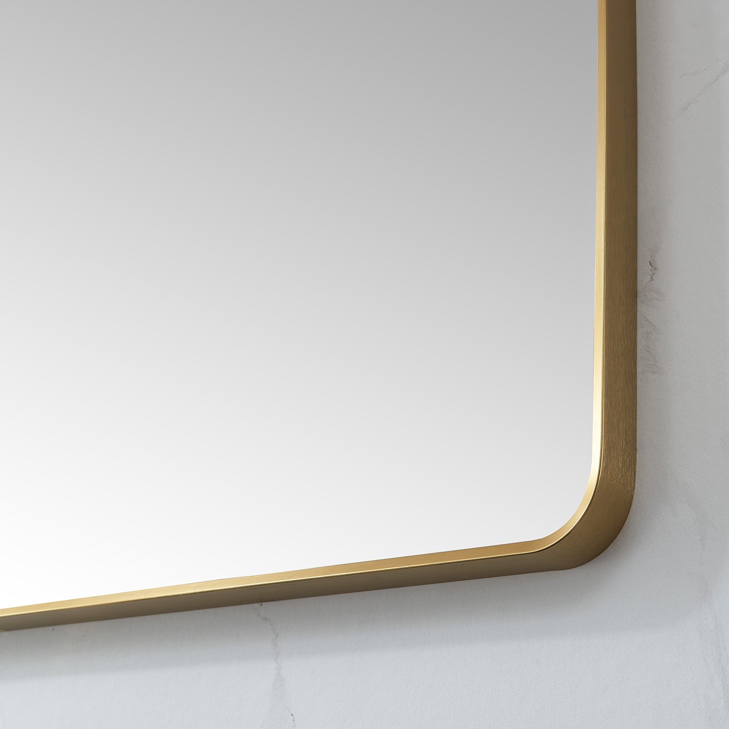 Vinnova Design Mutriku 48 in. W x 32 in. H Rectangle Metal Wall Mirror in Brushed Gold - New Star Living