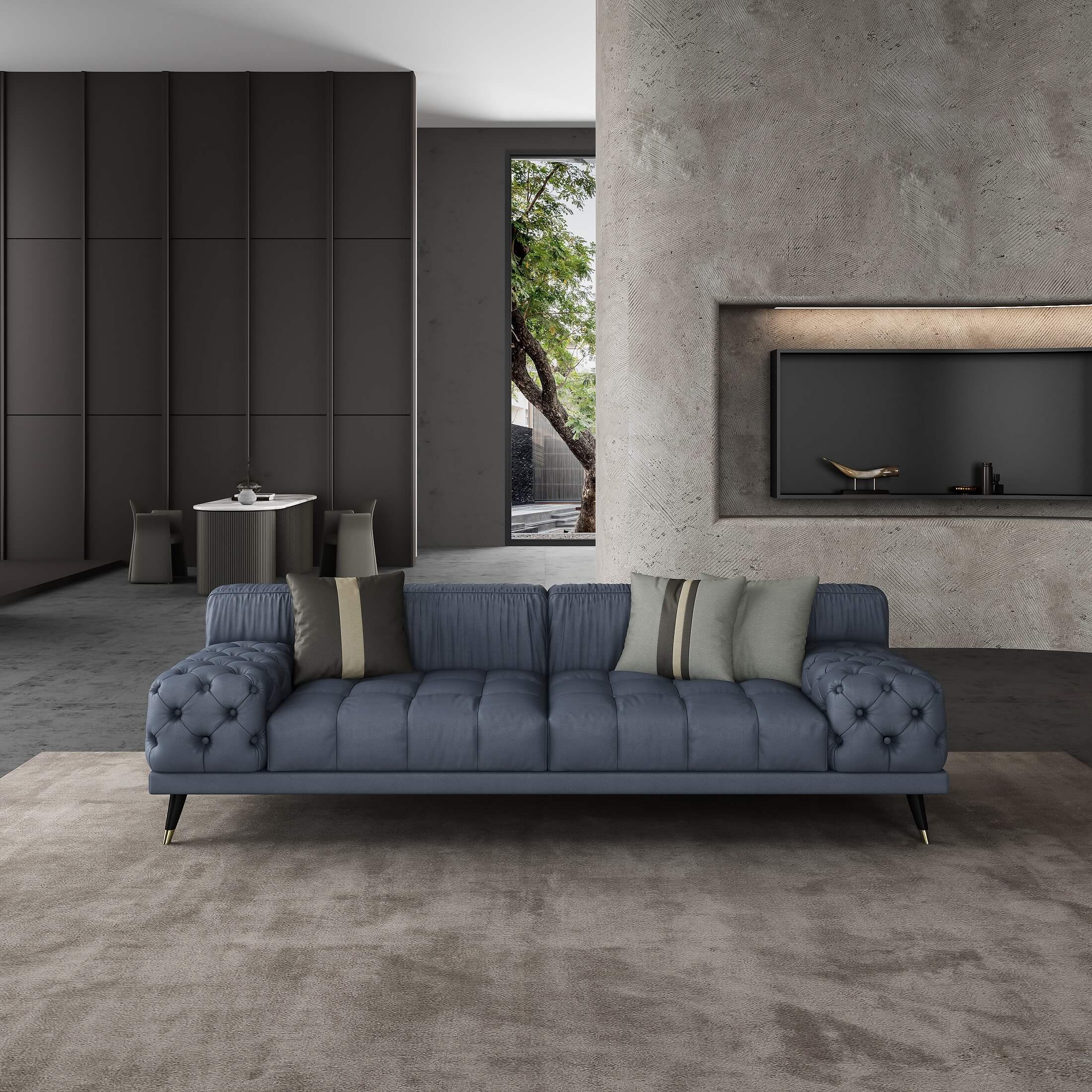 European Furniture - Outlander 3 Piece Sofa Set Gray - EF-88882 - New Star Living