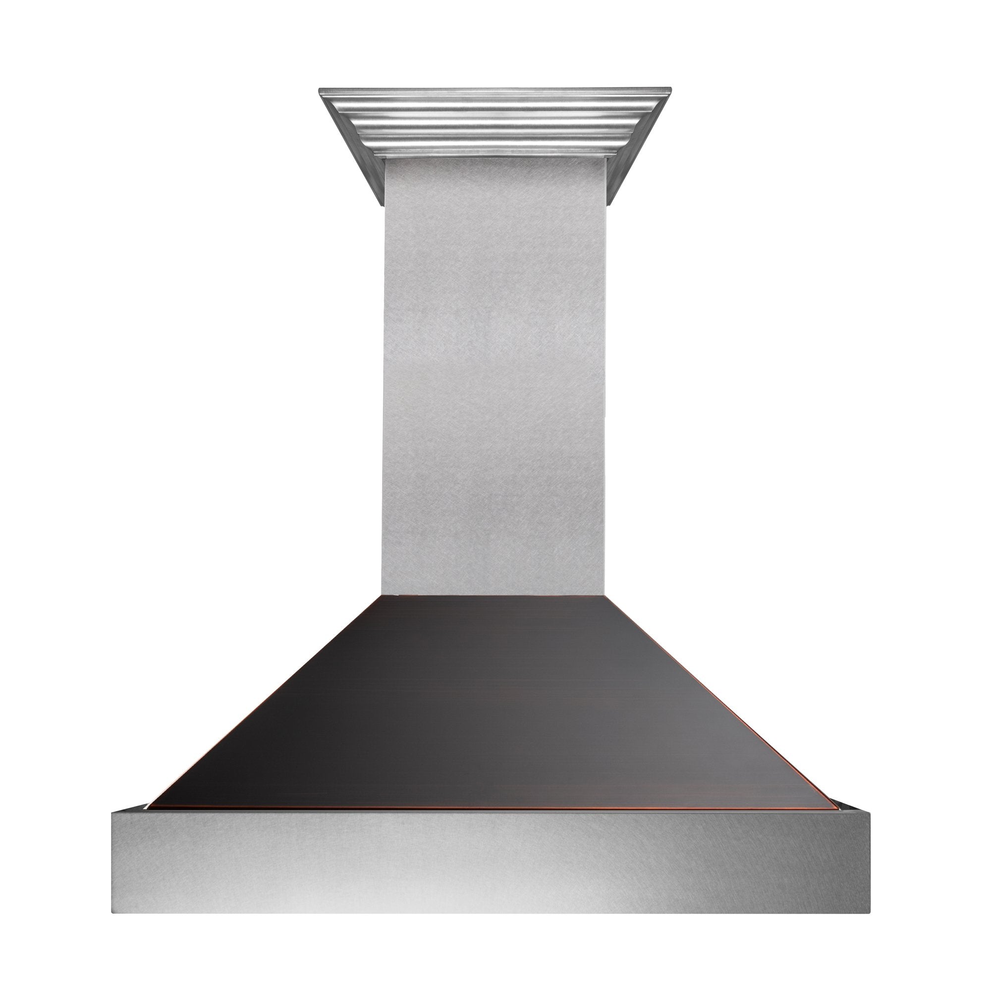 ZLINE Ducted DuraSnow Stainless Steel Range Hood with Oil Rubbed Bronze Shell (8654ORB) - New Star Living