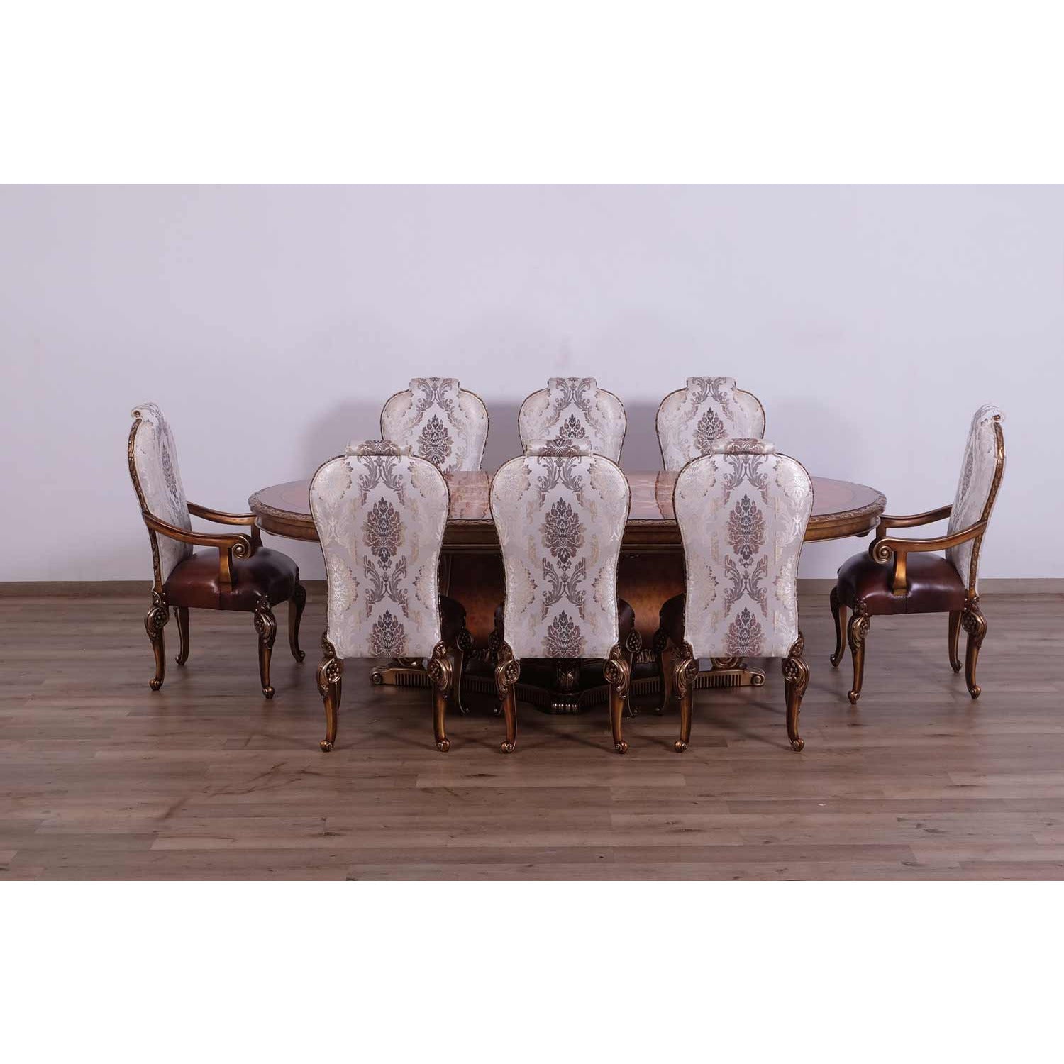 European Furniture - Bellagio 9 Piece Dining Room Set in Parisian Bronze - 40055-9SET - New Star Living
