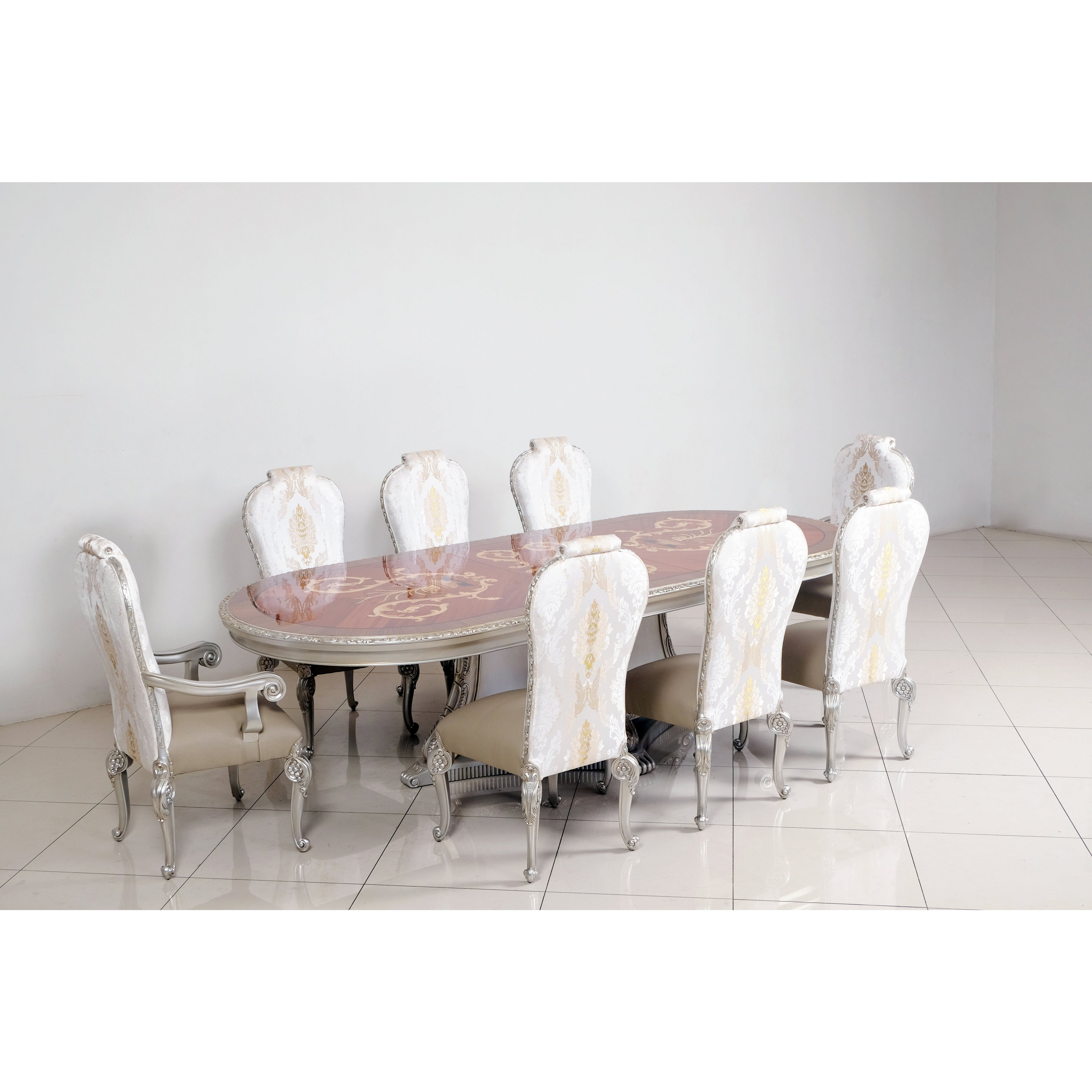 European Furniture - Bellagio 9 Piece Dining Room Set in Natural - 40050-9SET - New Star Living