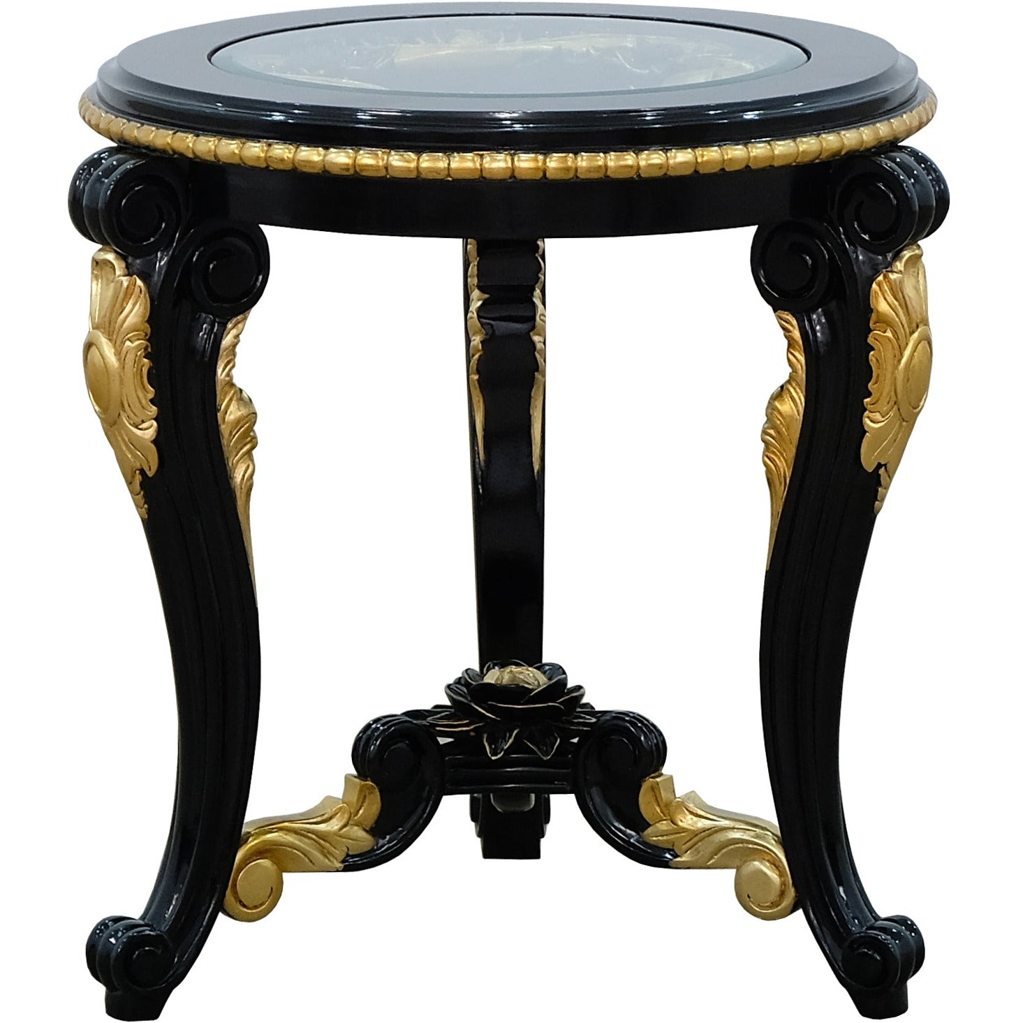 European Furniture - Bellagio III 3 Piece Occasional Table Set in Black-Gold- 30019-ET-CT - New Star Living