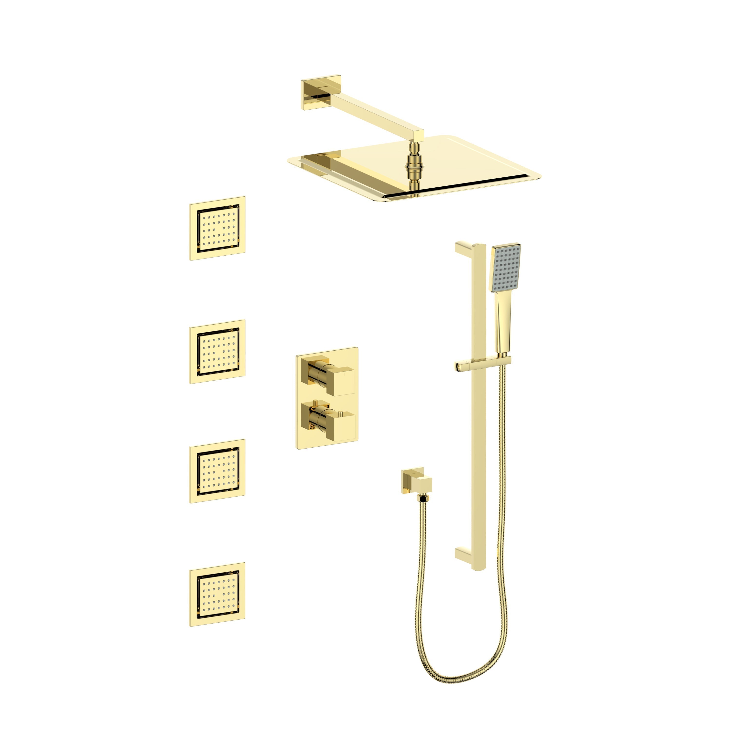 ZLINE Crystal Bay Thermostatic Shower System with Body Jets, color options available (CBY-SHS-T3) - New Star Living