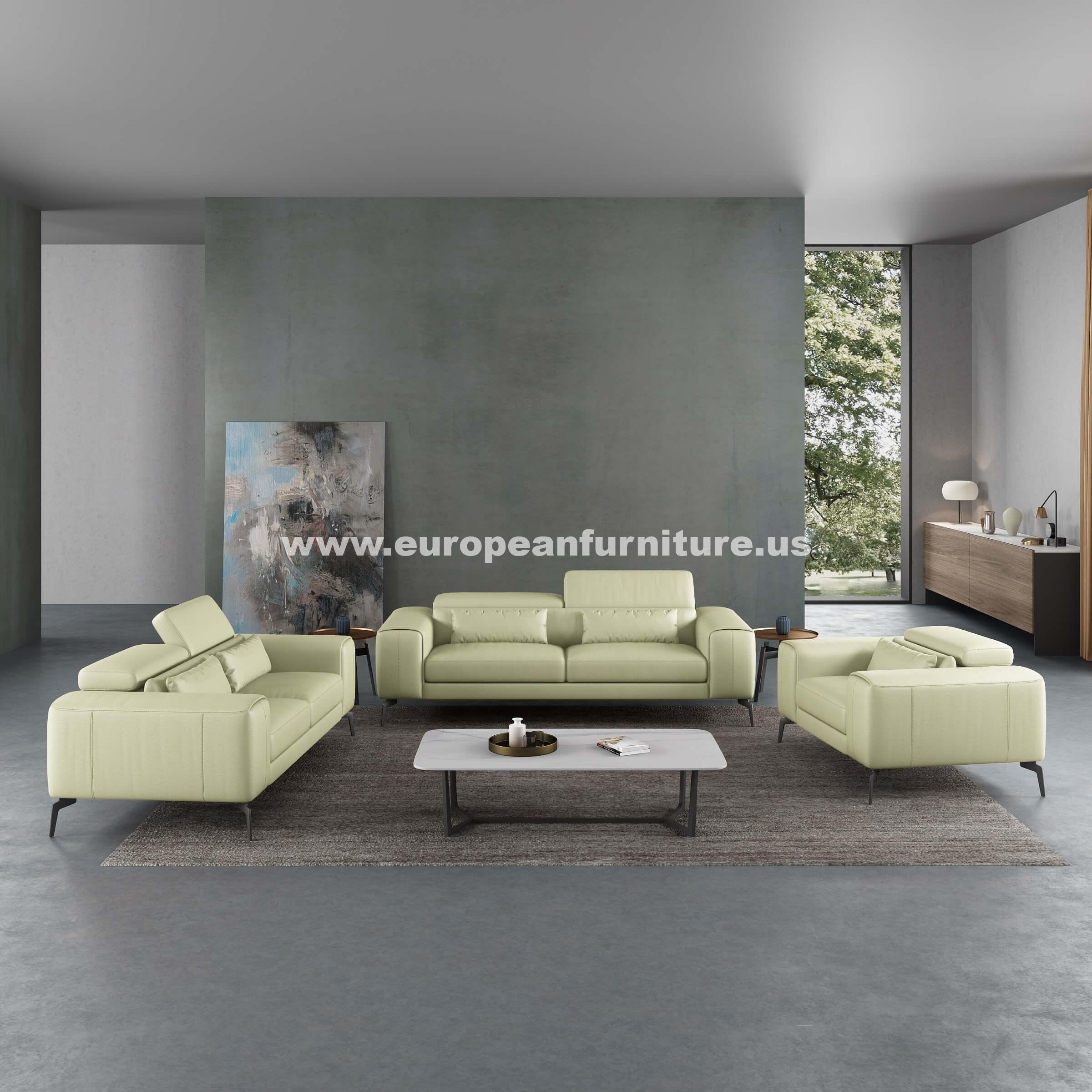 European Furniture - Cavour Chair Off White Italian Leather - EF-12552-C - New Star Living