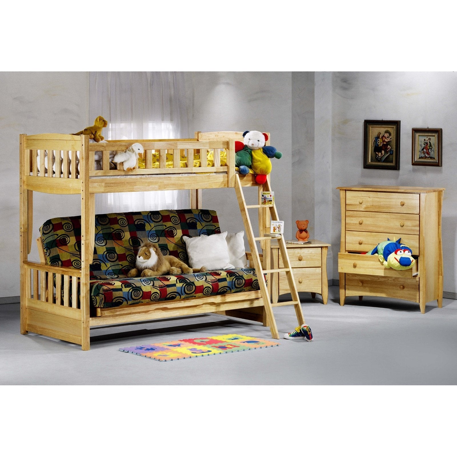 Night and Day Furniture Spices Cinnamon Twin/Futon Bunk Bed - New Star Living