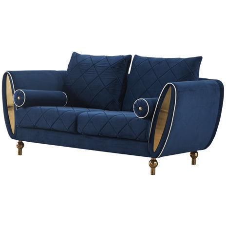 European Furniture - Sipario Vita Modern Blue Loveseat - EF-22560-L - New Star Living