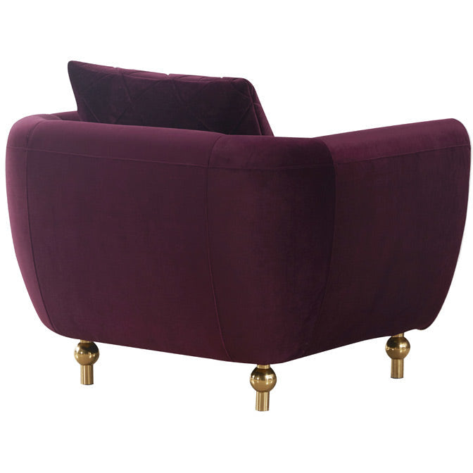 European Furniture - Sipario Vita Modern Burgundy Chair - EF-22561-C - New Star Living