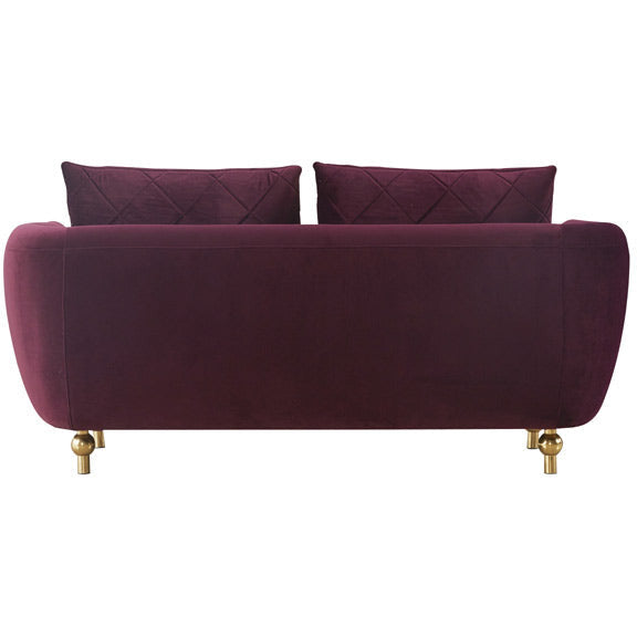 European Furniture - Sipario Vita Modern Burgundy Loveseat - EF-22561-L - New Star Living