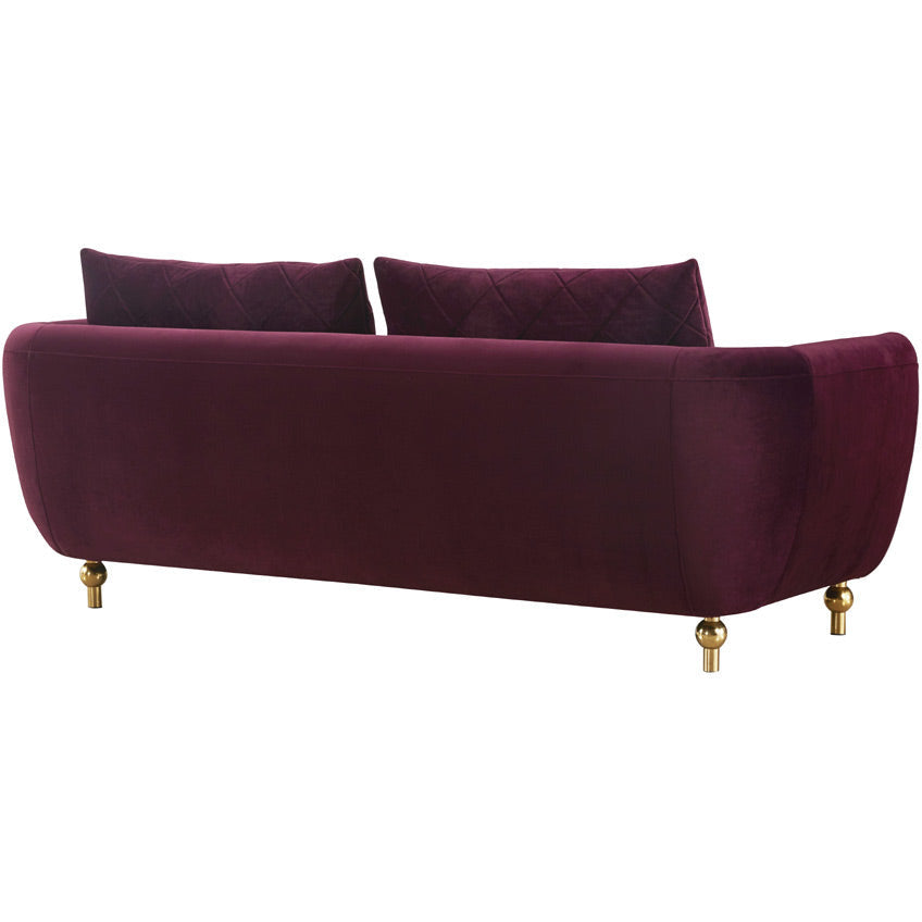 European Furniture - Sipario Vita 3 Piece Sofa Set Modern Burgundy - EF-22561 - New Star Living