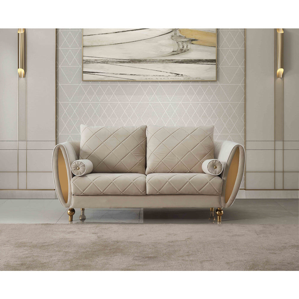 European Furniture - Sipario Vita Modern Beige Loveseat - EF-22562-L - New Star Living