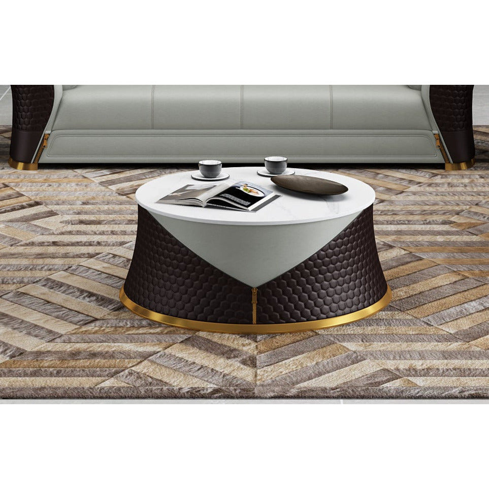 European Furniture - Vogue Coffee Table Grey & Chocolate - EF-27993-CT - New Star Living