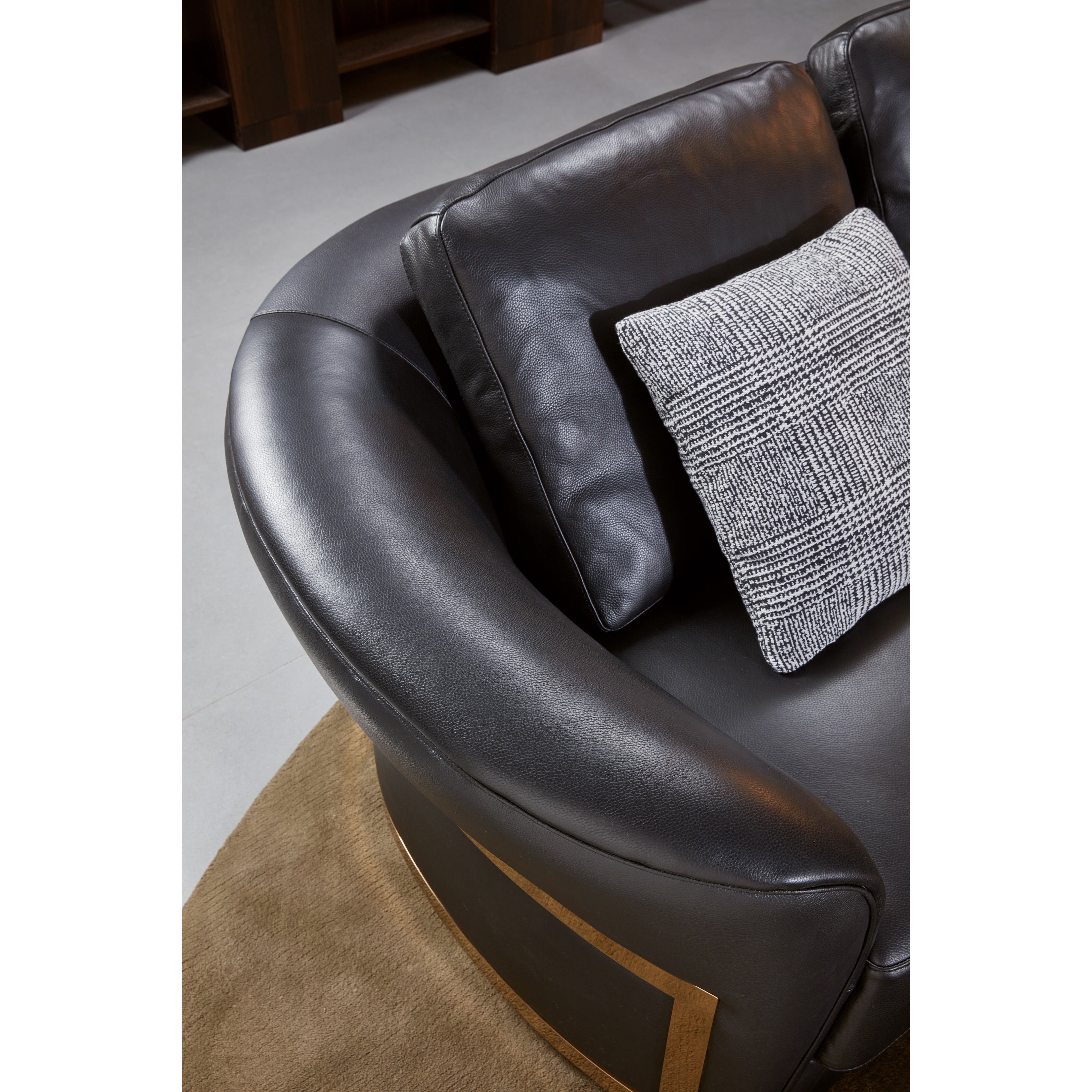 European Furniture - Celine 3 Piece Sofa Set Italian Leather Black - EF-89950 - New Star Living