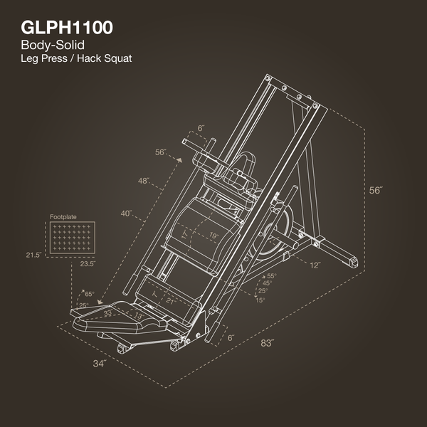 Body-Solid GLPH1100 Leg Press & Hack Squat - New Star Living