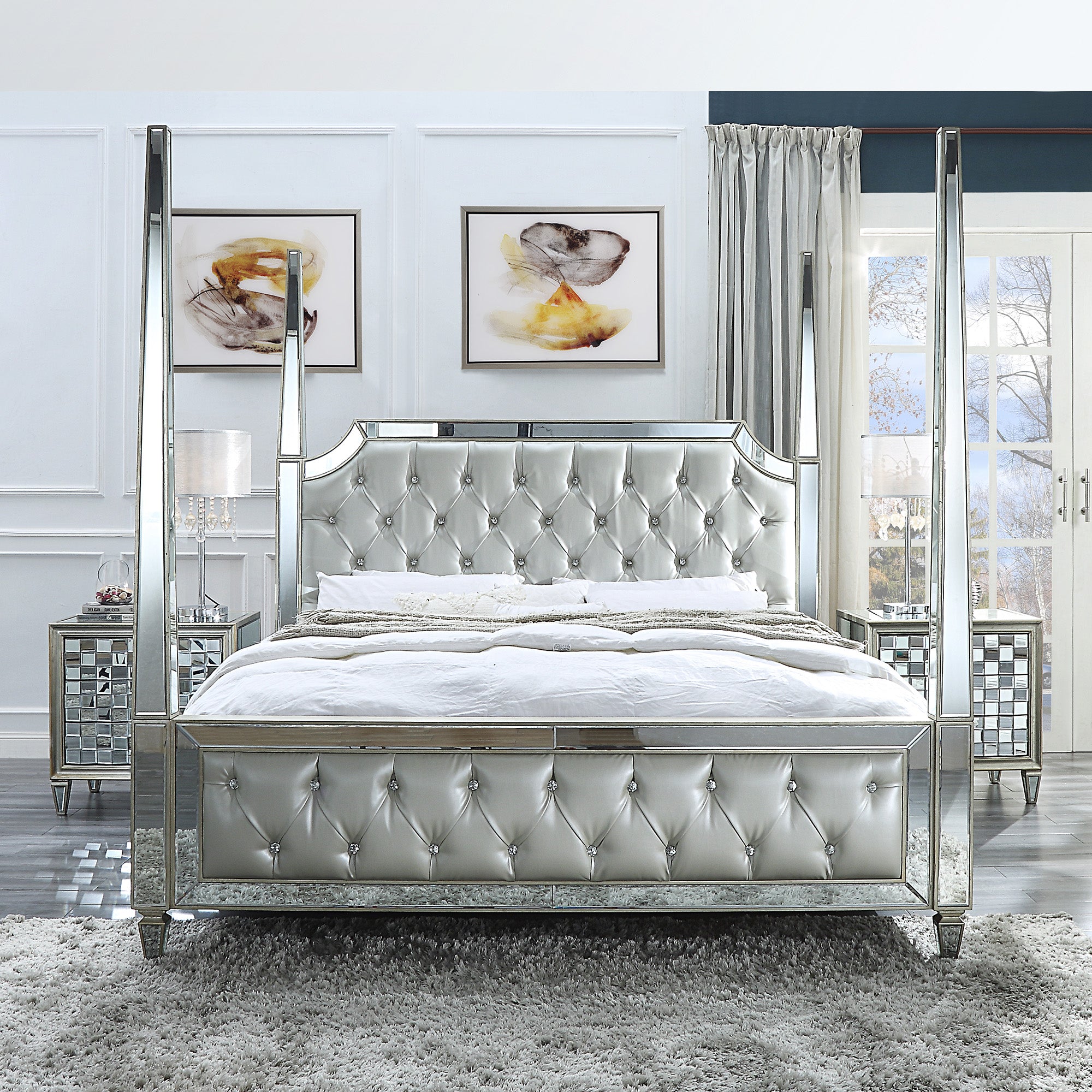 Homey Design HD-6001 - BED EASTERN KING - New Star Living