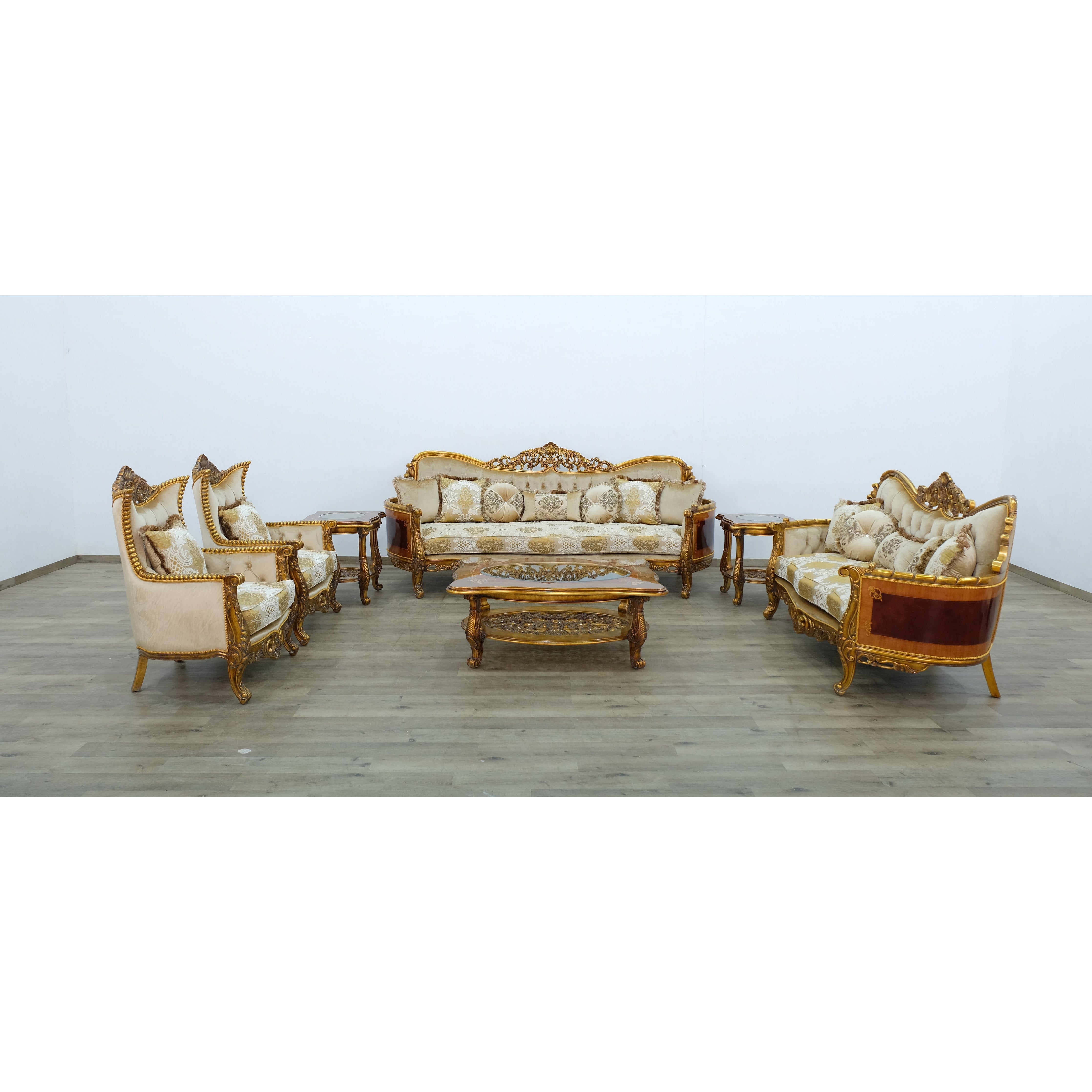 European Furniture - Maggiolini II 4 Piece Luxury Living Room Set in Antique Dark Bronze - 31055-SL2C - New Star Living