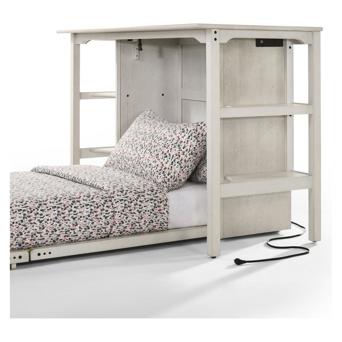 Night and Day Furniture Siesta Desk Twin Murphy Cabinet Bed Complete - New Star Living