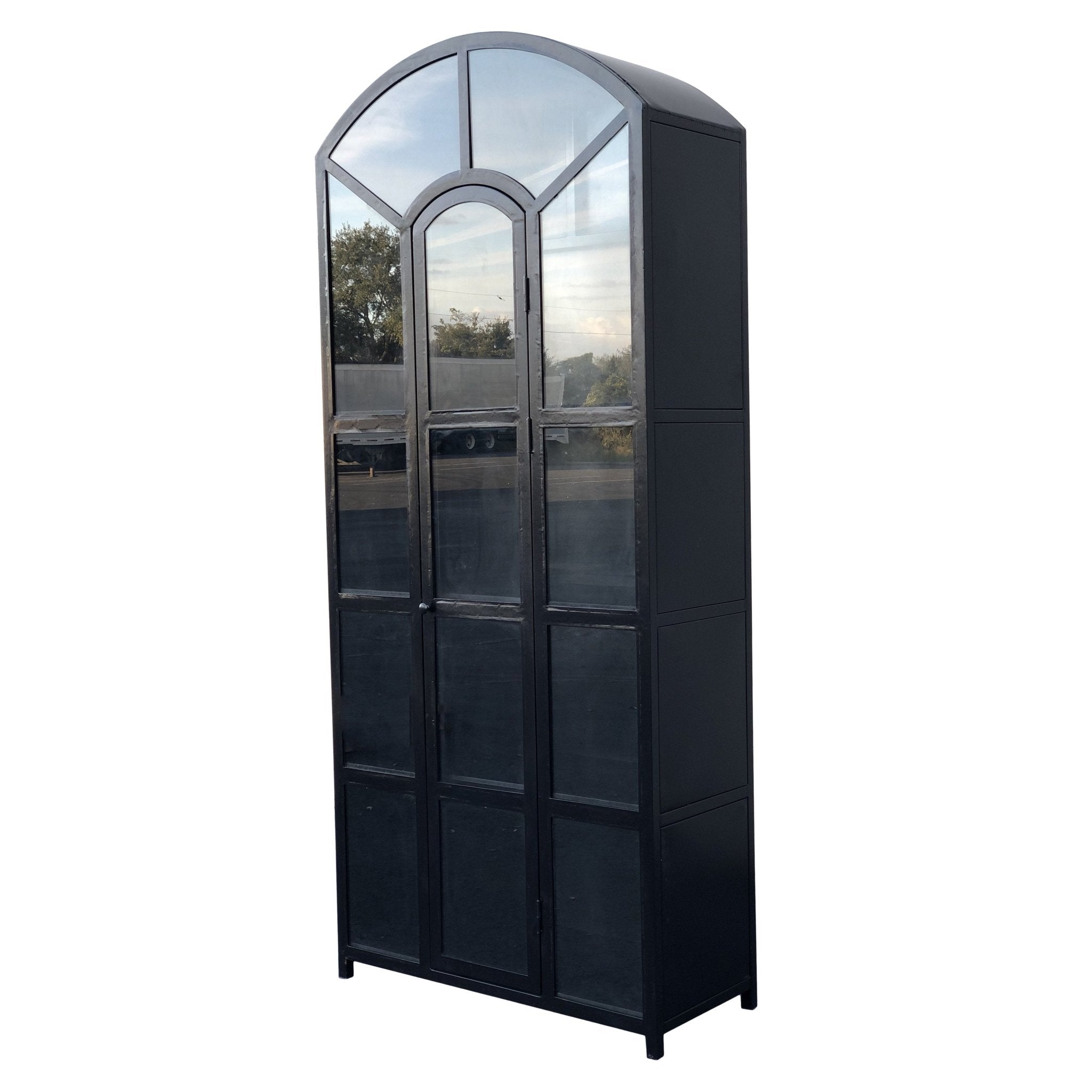 AFD Home 95" Black Metal Arched Cabinet - New Star Living