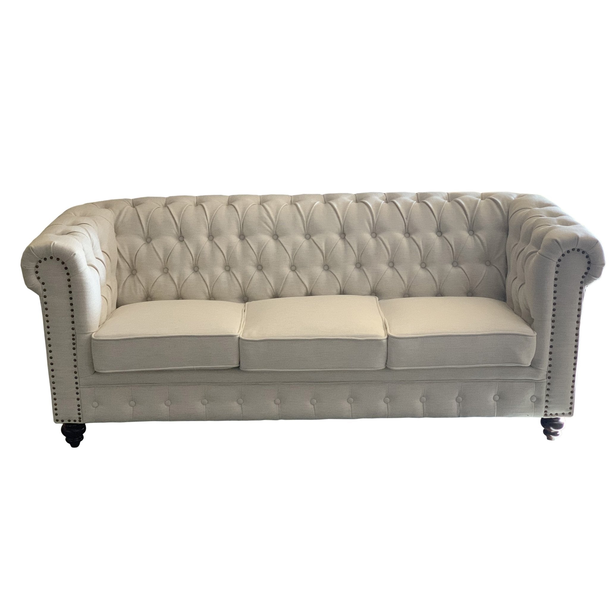 AFD Home Classic Chesterfield Sofa Light Linen - New Star Living
