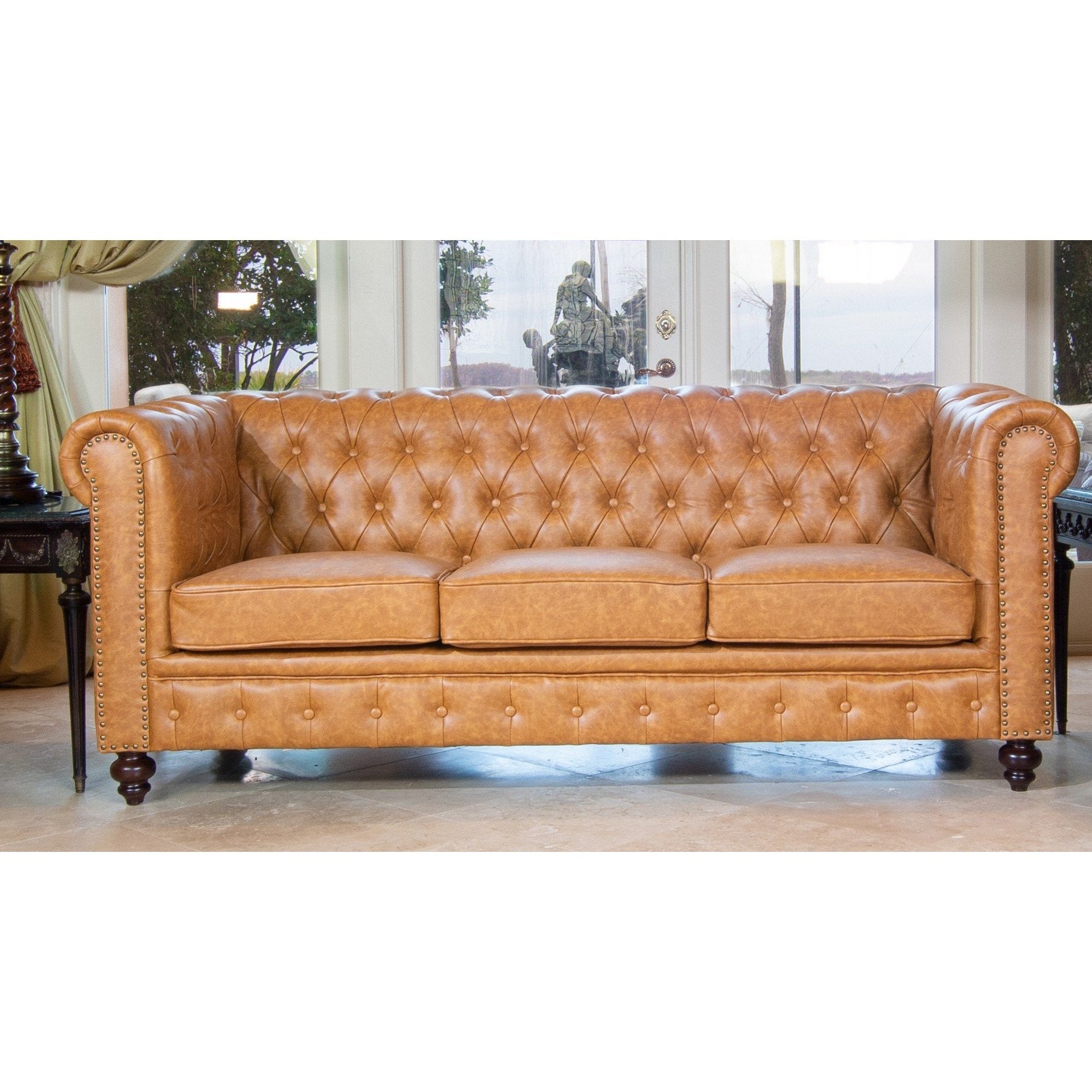 AFD Home Classic Chesterfield Sofa Tan - New Star Living