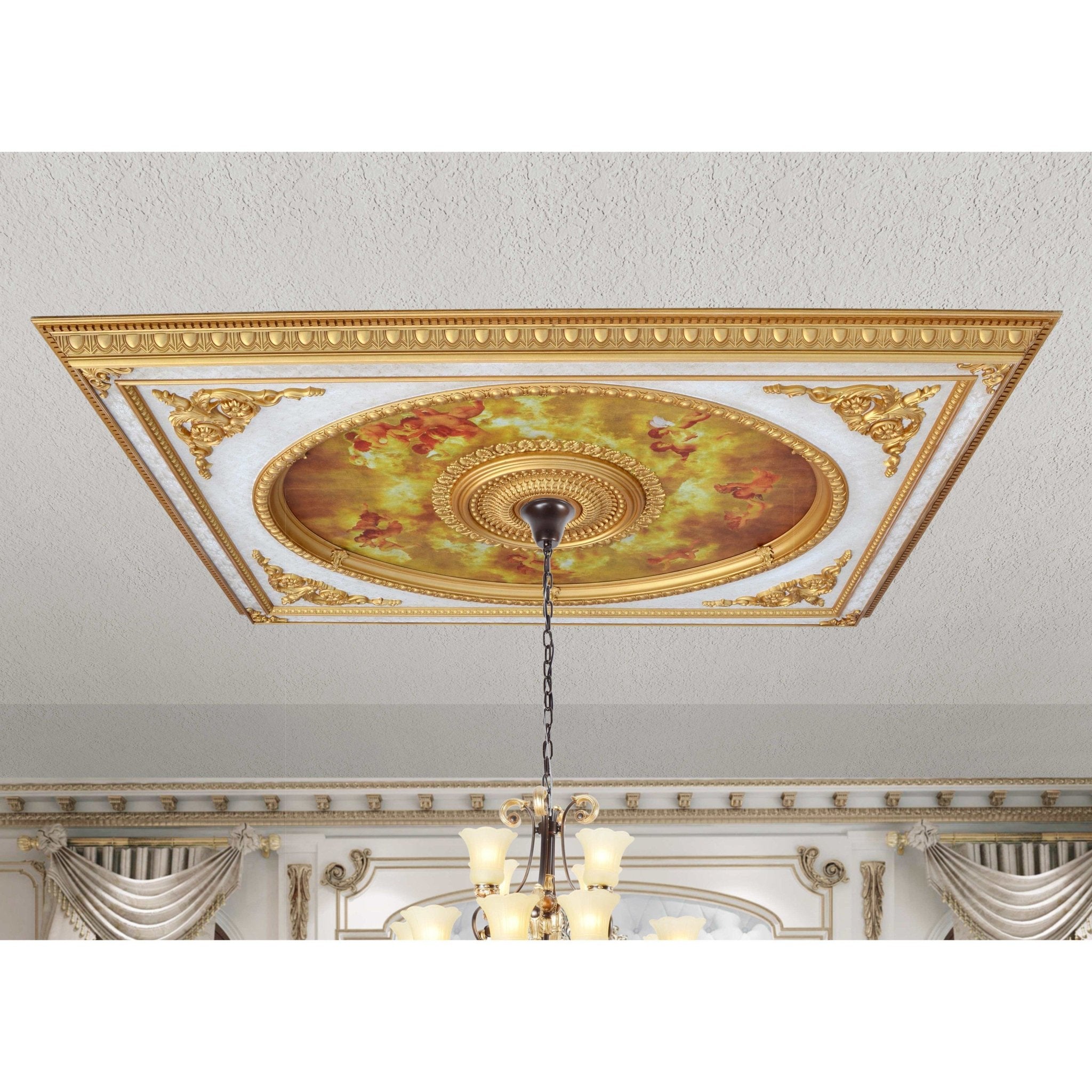 AFD Home Classical Design Rectangular Ceiling Medallion 6ft x 8ft - New Star Living