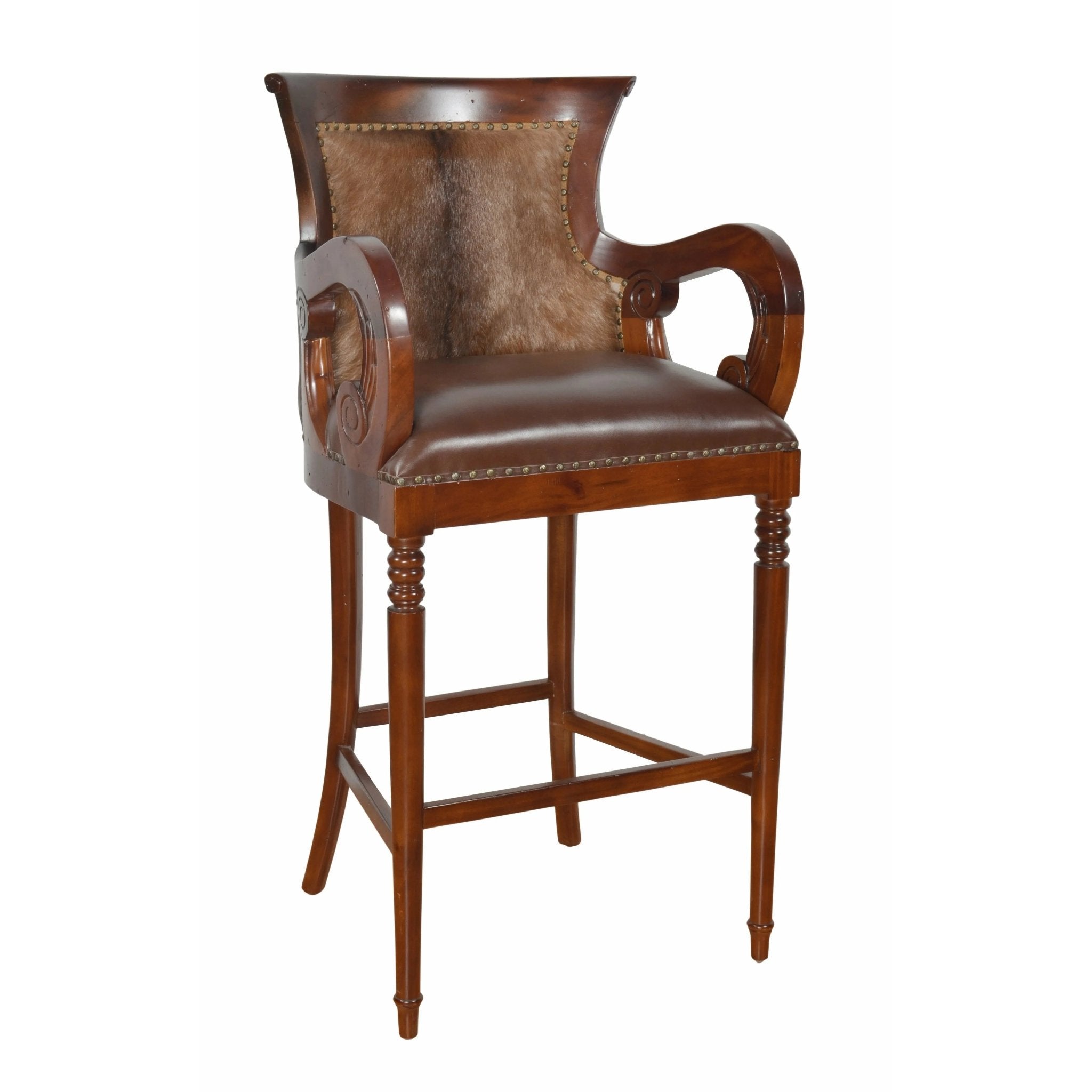 AFD Home French Lodge Fur Bar Stool Ve - New Star Living