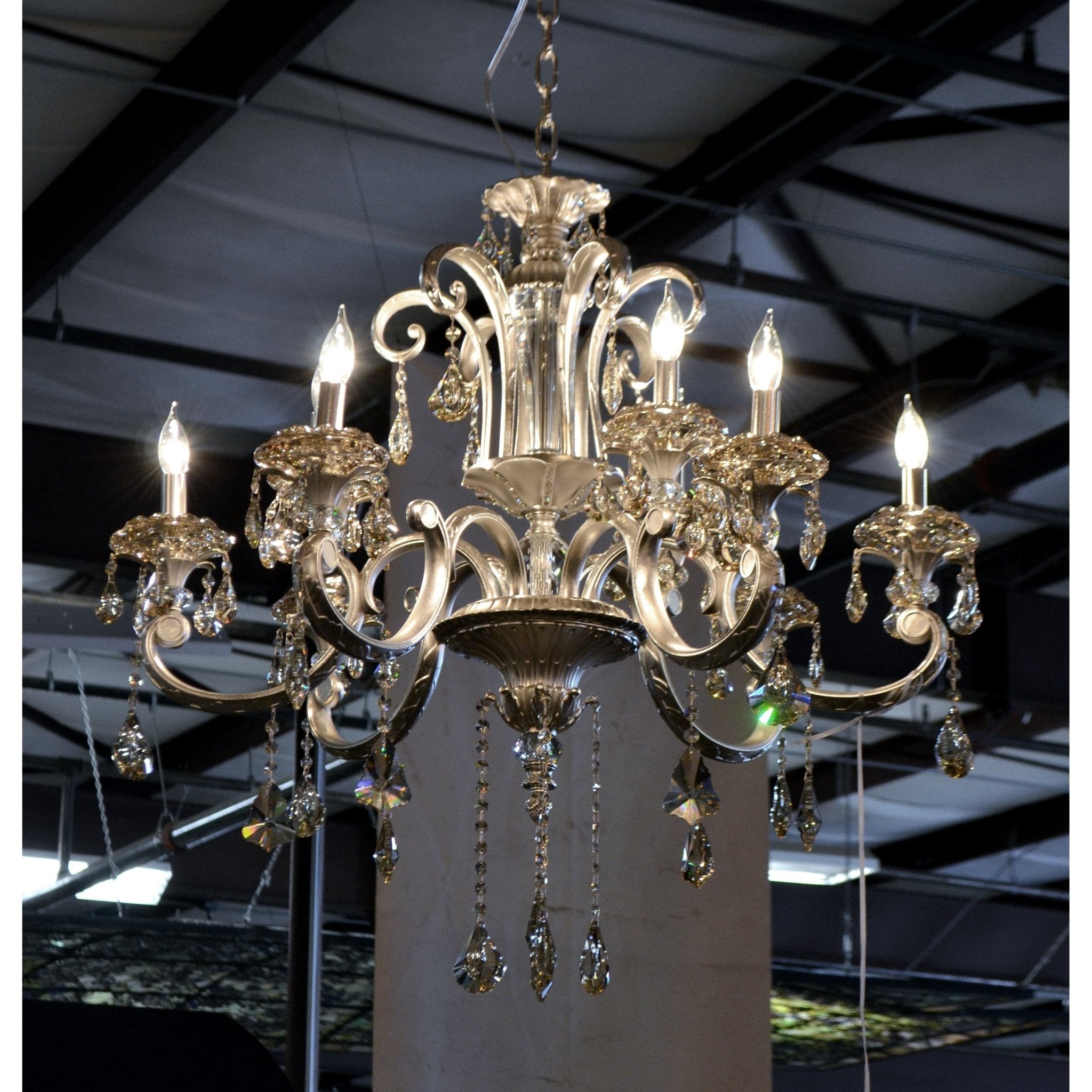 AFD Home Hollywood Brush 9 light Silver Chandelier - New Star Living