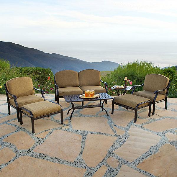 AFD Home Savannah Outdoor Aluminum Deep Seating 7 Piece Set (KIT) - New Star Living