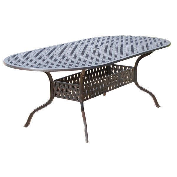AFD Home Savannah Outdoor Aluminum Oval Dining Table - New Star Living