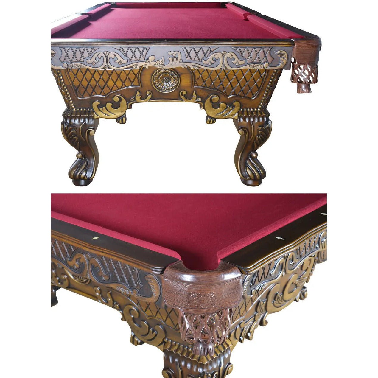 AFD Home Victorian Carved Pool Table Professional Size L (Kit) - New Star Living