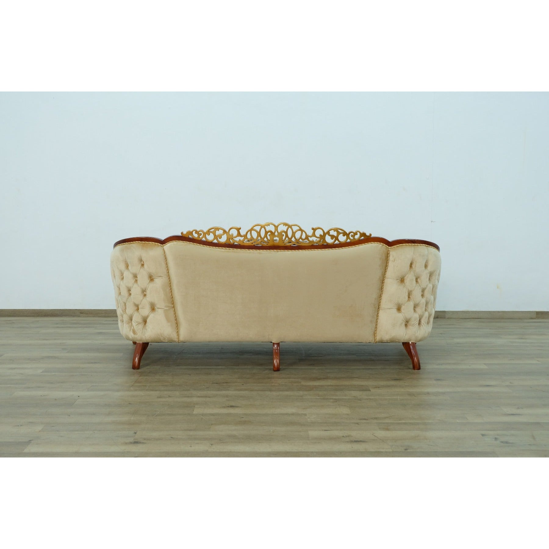 European Furniture - Angelica II 2 Piece Living Room Set in Dark Brown & Gold - 45354-2SET - New Star Living