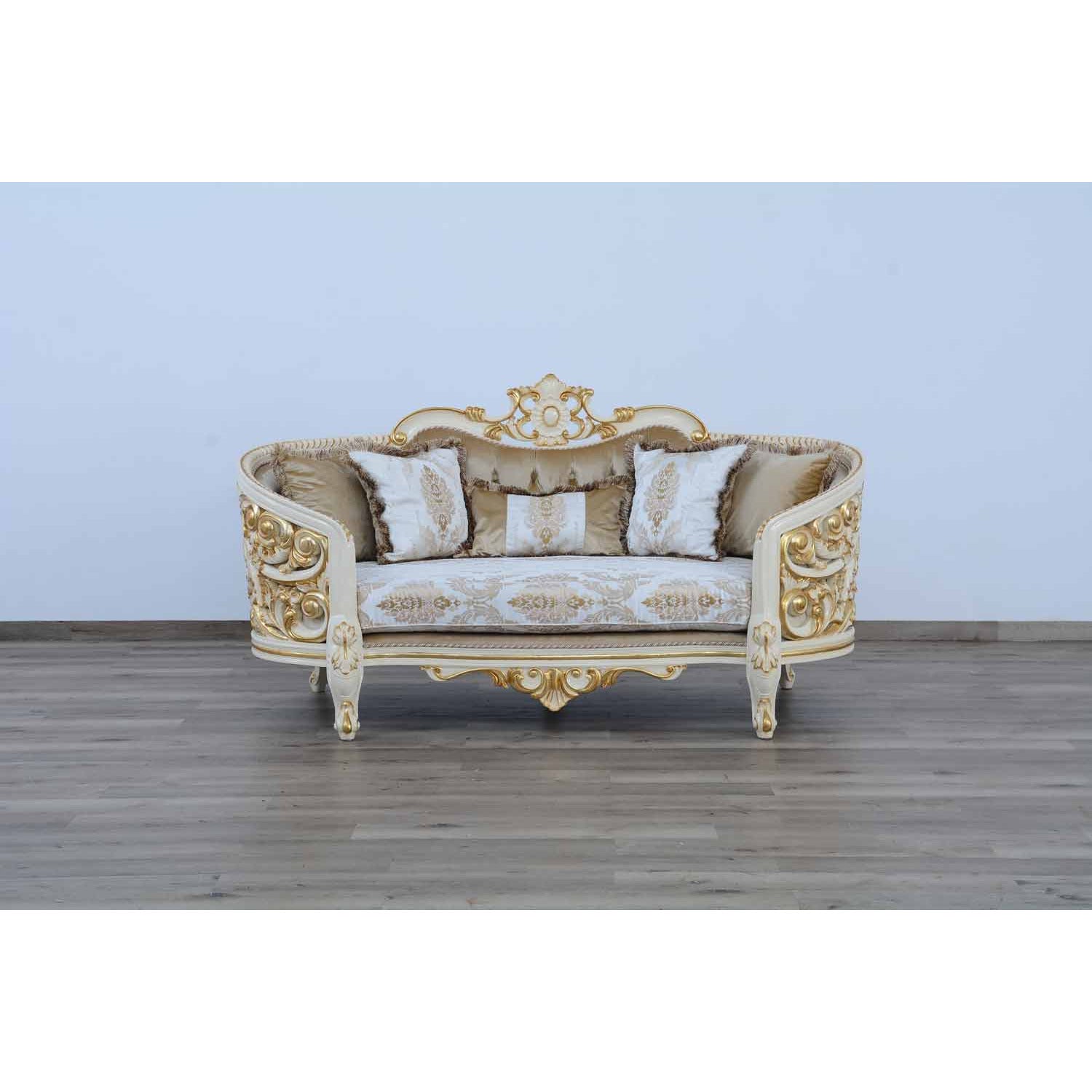 European Furniture - Bellagio 2 Piece Living Room Set in Antique Bronze Beige-Gold - 30016-2SET - New Star Living