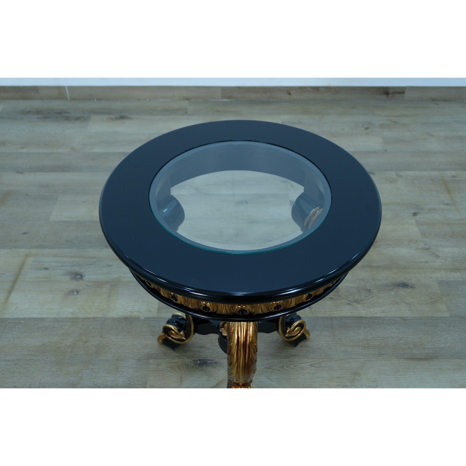 European Furniture - Bellagio III End Table in Black-Gold - 30019-ET - New Star Living