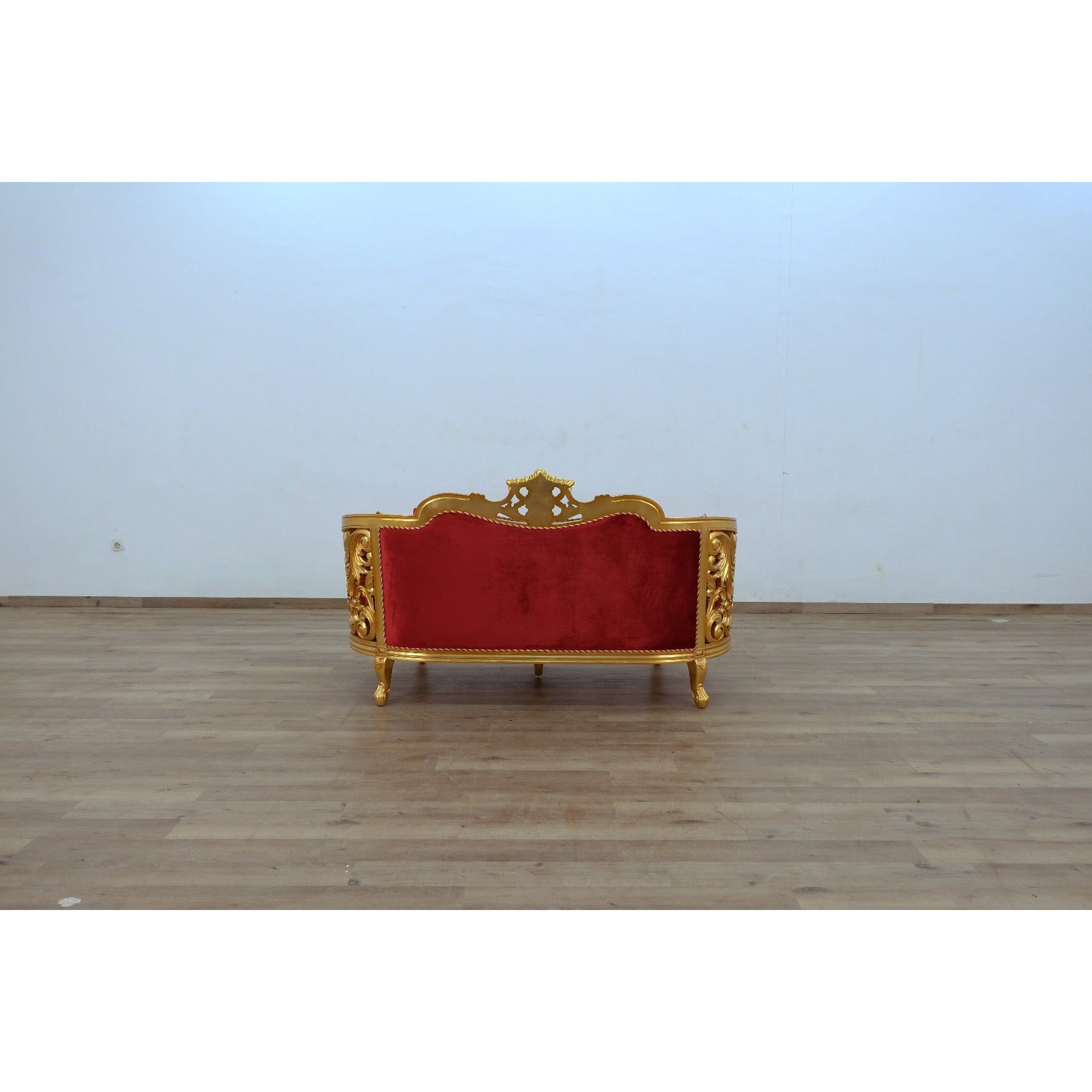 European Furniture - Bellagio II Loveseat in Red-Gold - 30013-L - New Star Living