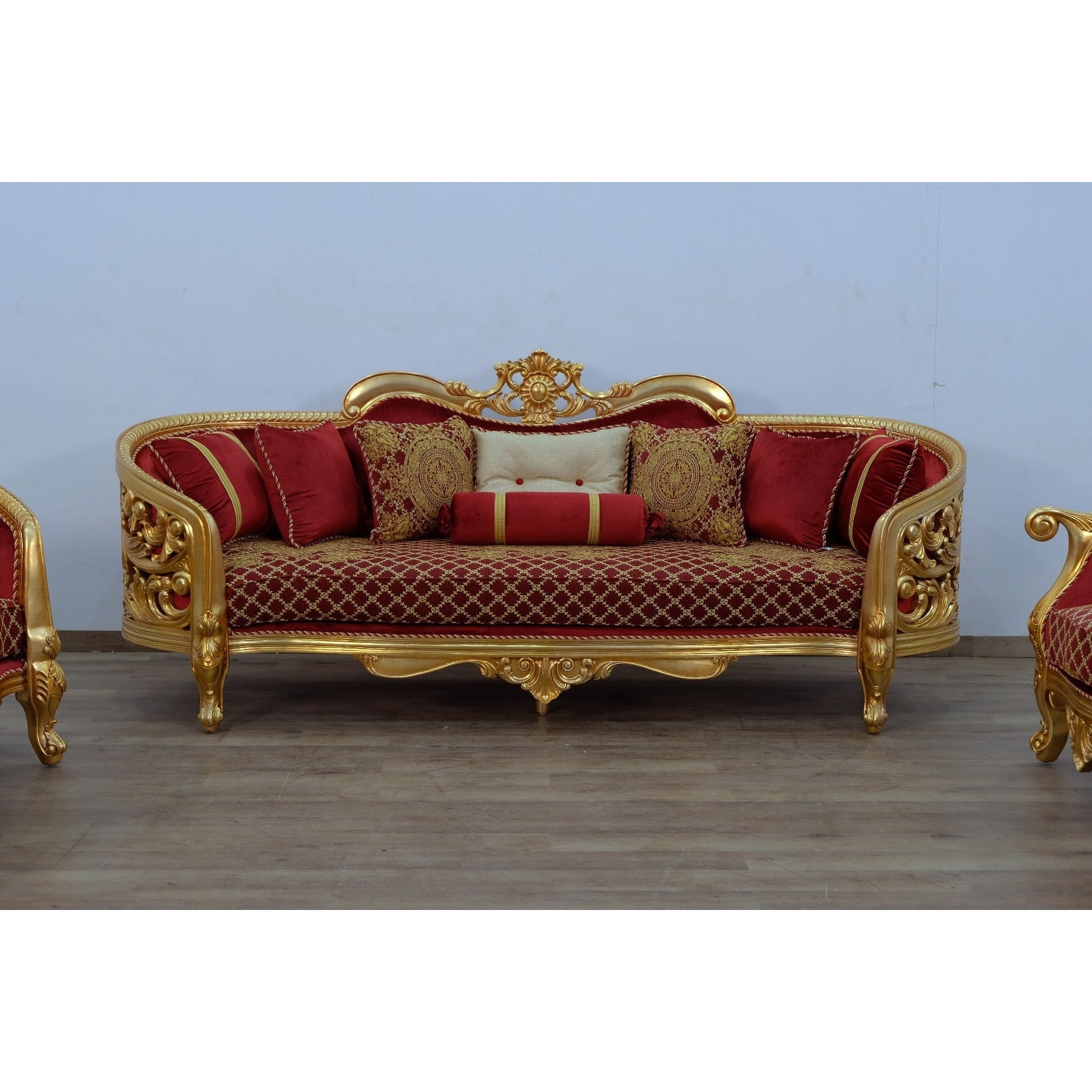 European Furniture - Bellagio II 2 Piece Living Room Set in Red-Gold - 30013-2SET - New Star Living