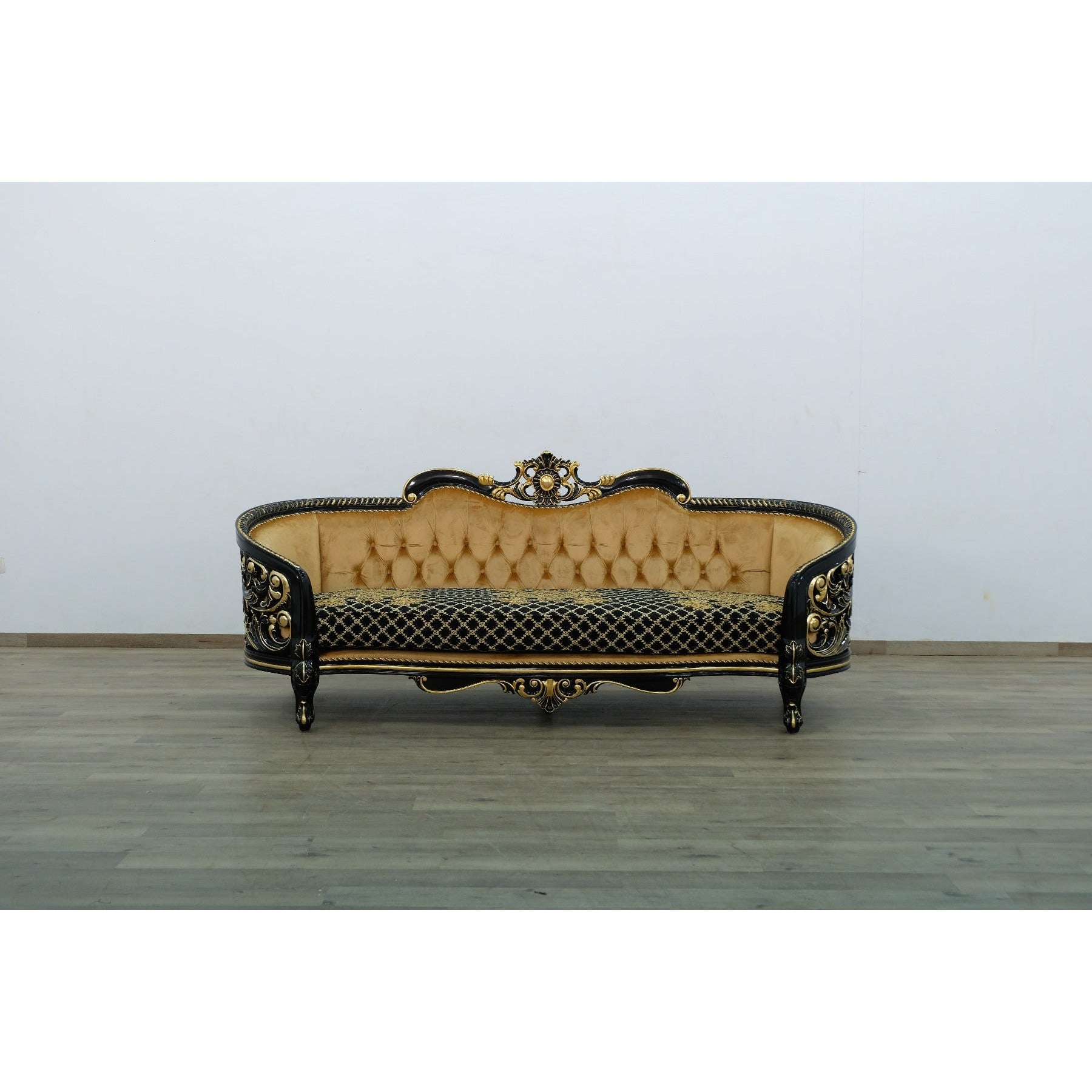 European Furniture - Bellagio III 4 Piece Living Room Set in Black-Gold - 30019-4SET - New Star Living