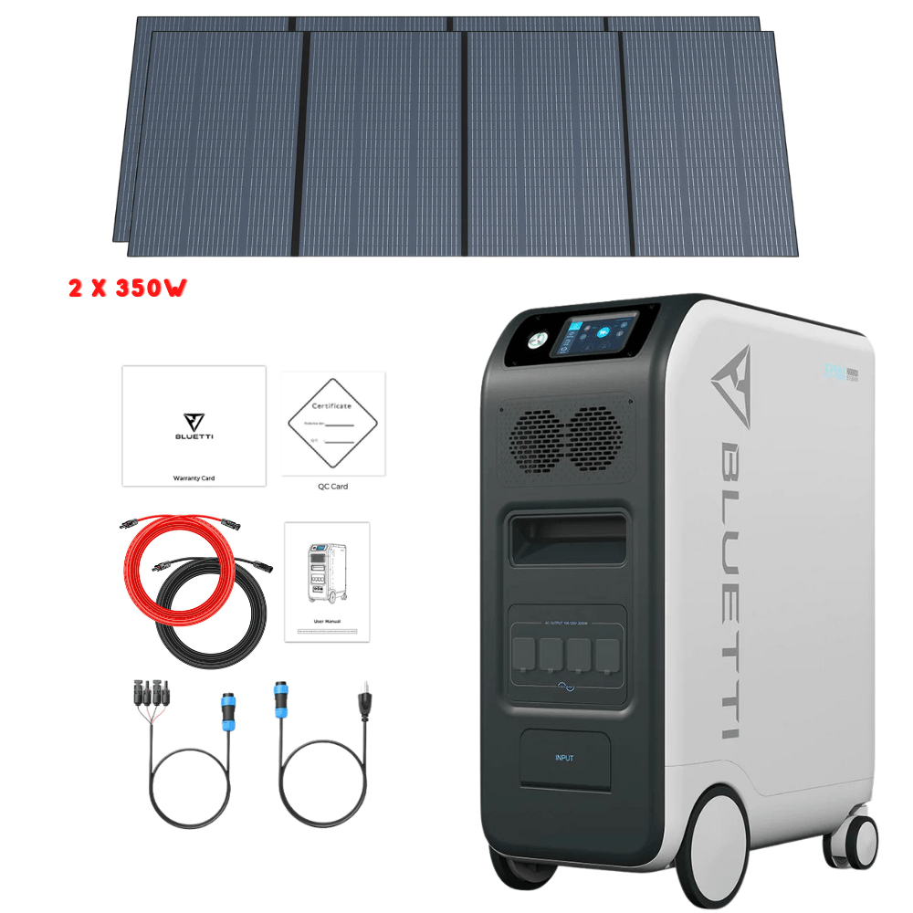 Bluetti EP500 2,000W 5,100Wh + Solar Panels Complete Solar Generator Kit - BP-EP500+PV350[2]+RS-50102 - Avanquil
