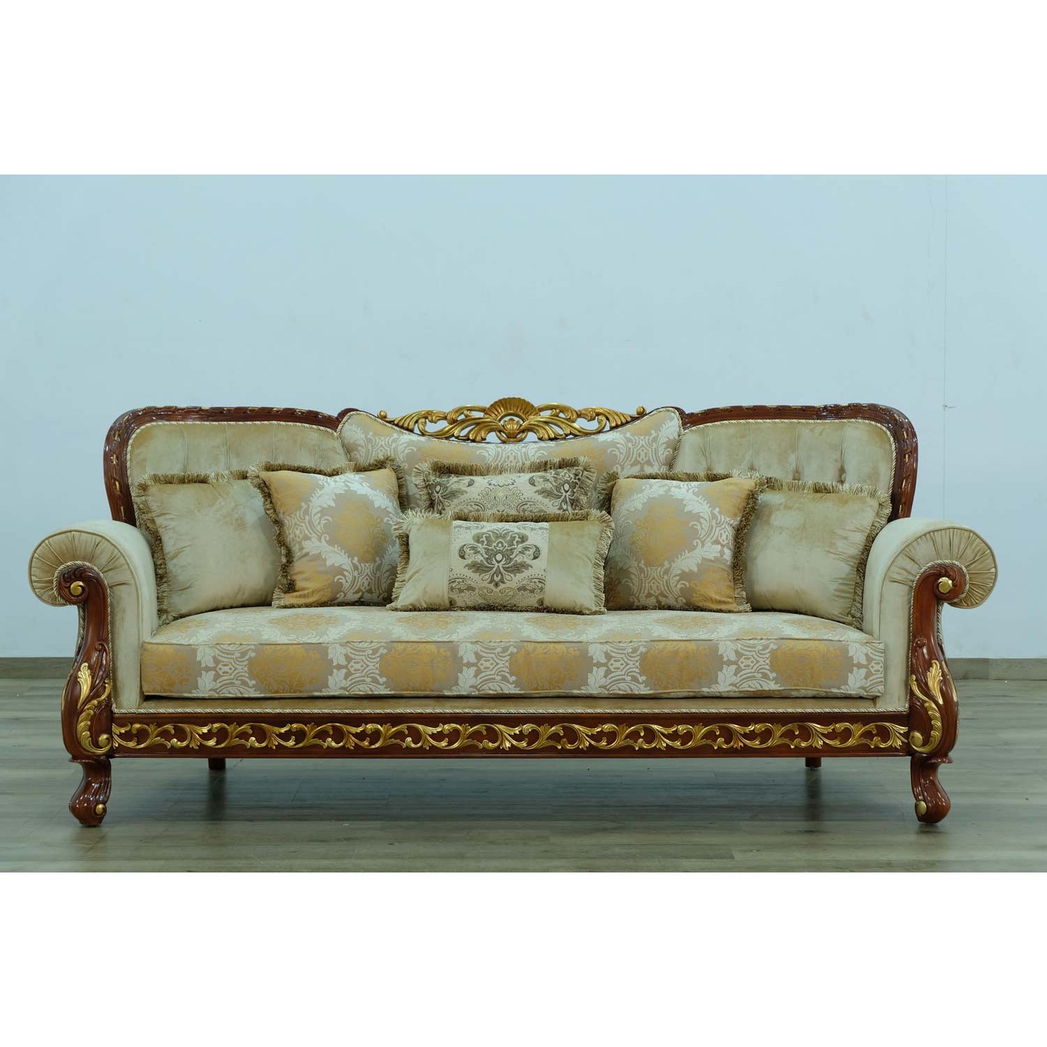 European Furniture - Fantasia II 4 Piece Living Room Set in Gold-Brown - 40019-4SET - New Star Living