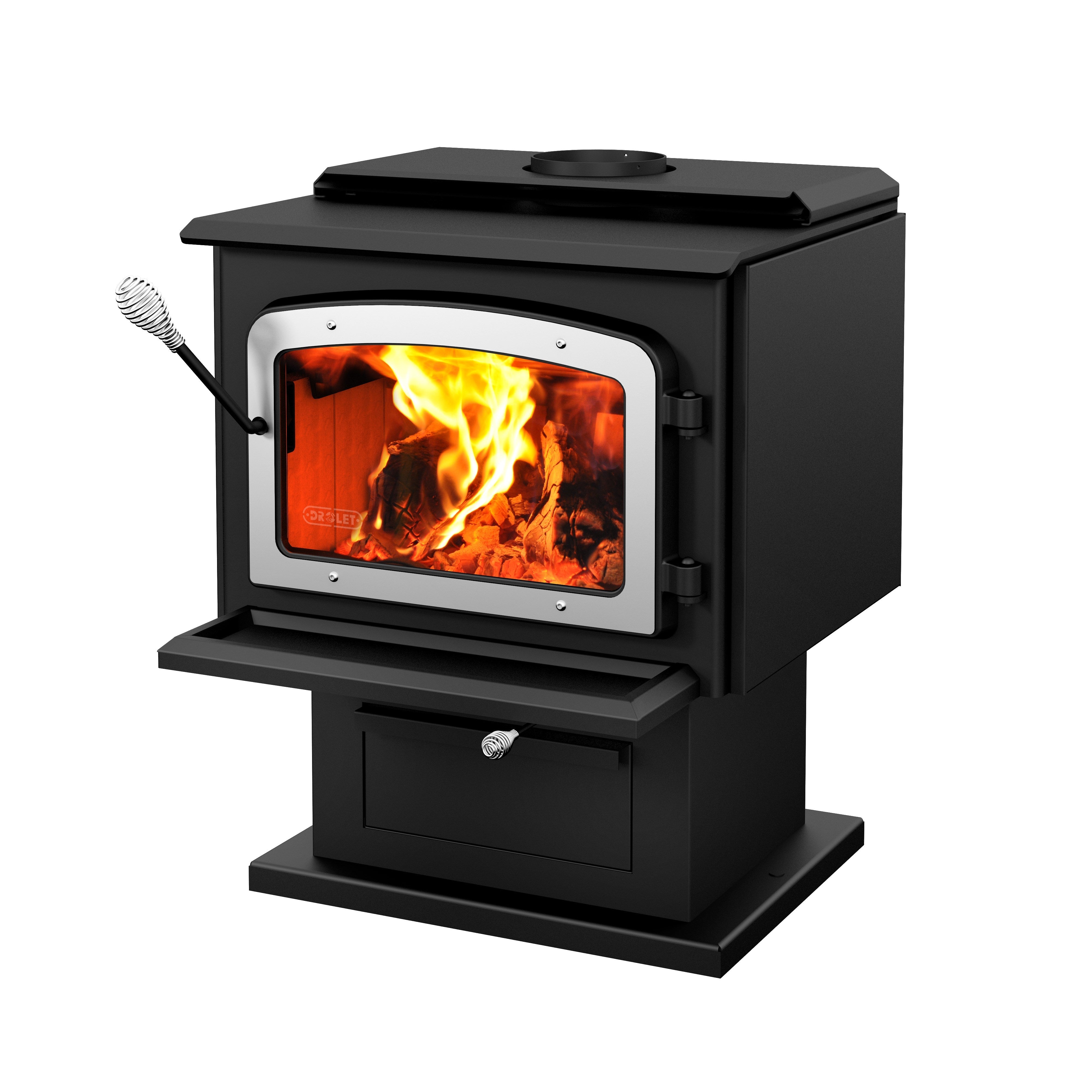 Drolet Escape 1800 Wood Stove - Brushed Nickel Door DB03111 - New Star Living
