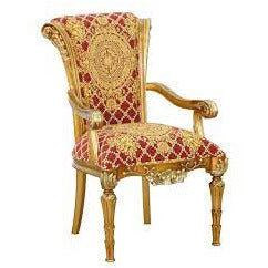 European Furniture - Maggiolini Dining Arm Chair With Red Gold Chair Set of 2 - 61959-AC - New Star Living