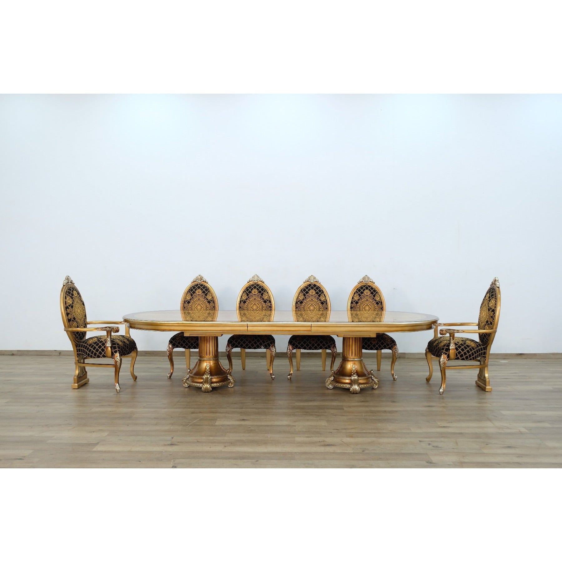 European Furniture - Emperador 5 Piece Dining Room Set in Black and Gold - 42034-5SET - New Star Living