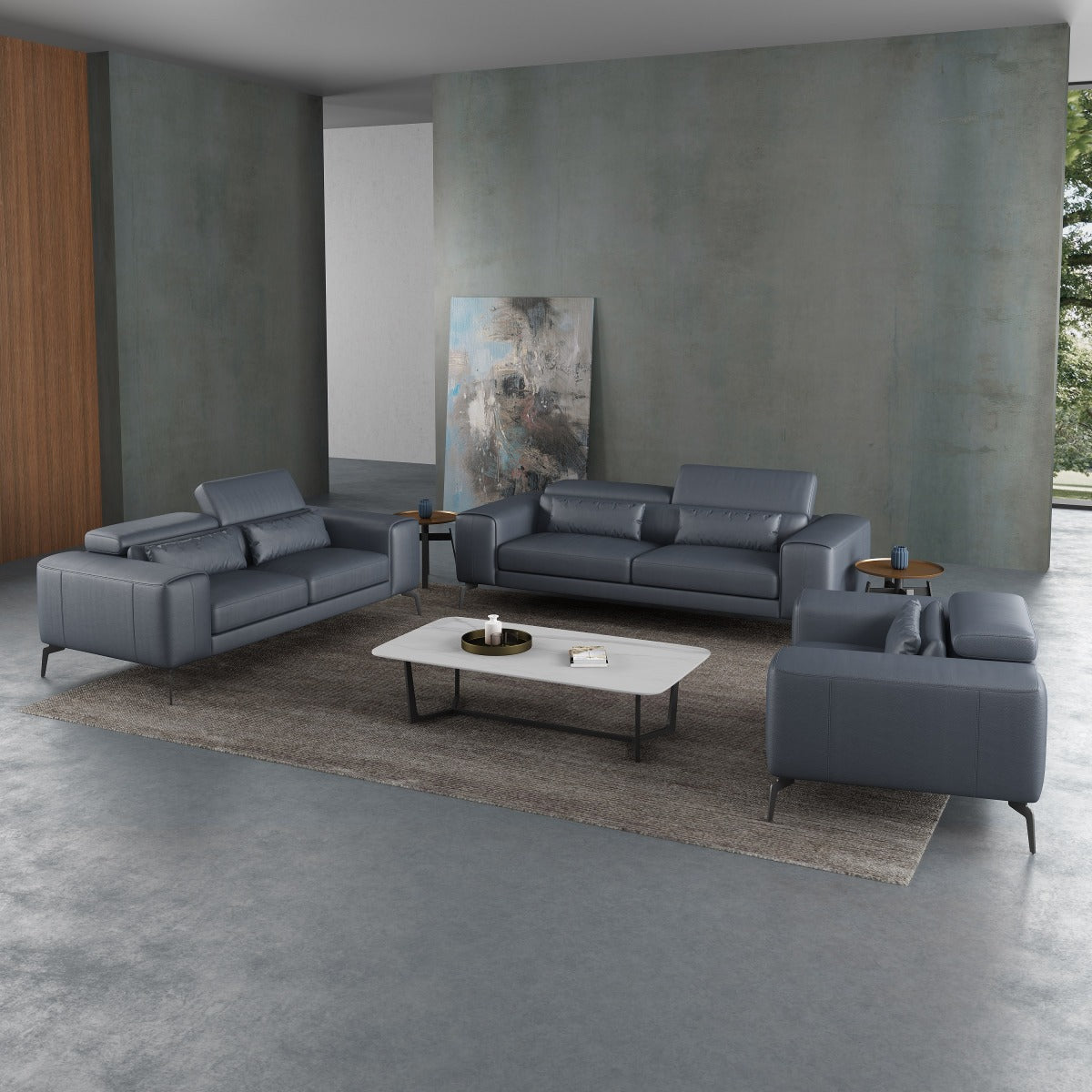 European Furniture - Cavour Sofa in Smokey Gray - 12550-S - New Star Living