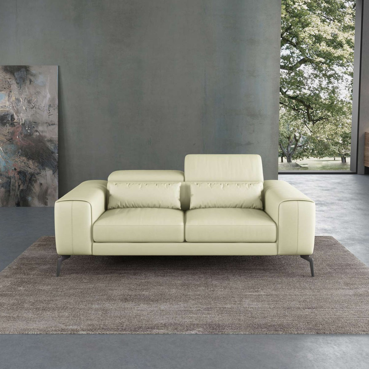 European Furniture - Cavour Loveseat in Off Whte - 12552-L - New Star Living