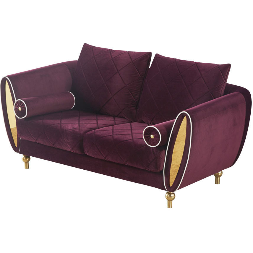 European Furniture - Sipario Vita Loveseat in Purple - 22561-L - New Star Living