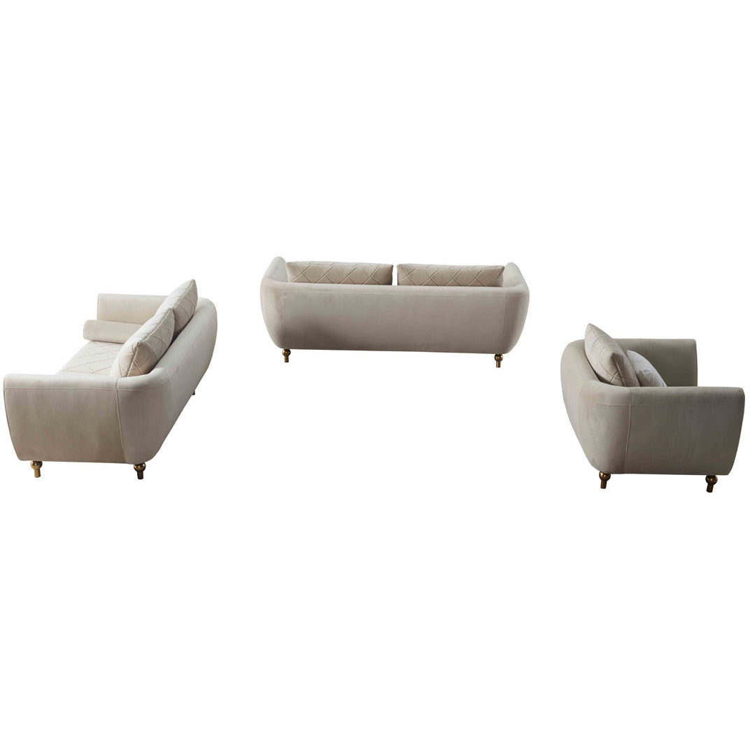 European Furniture - Sipario Vita 2 Piece Living Room Set in Beige - 22562-SET2 - New Star Living
