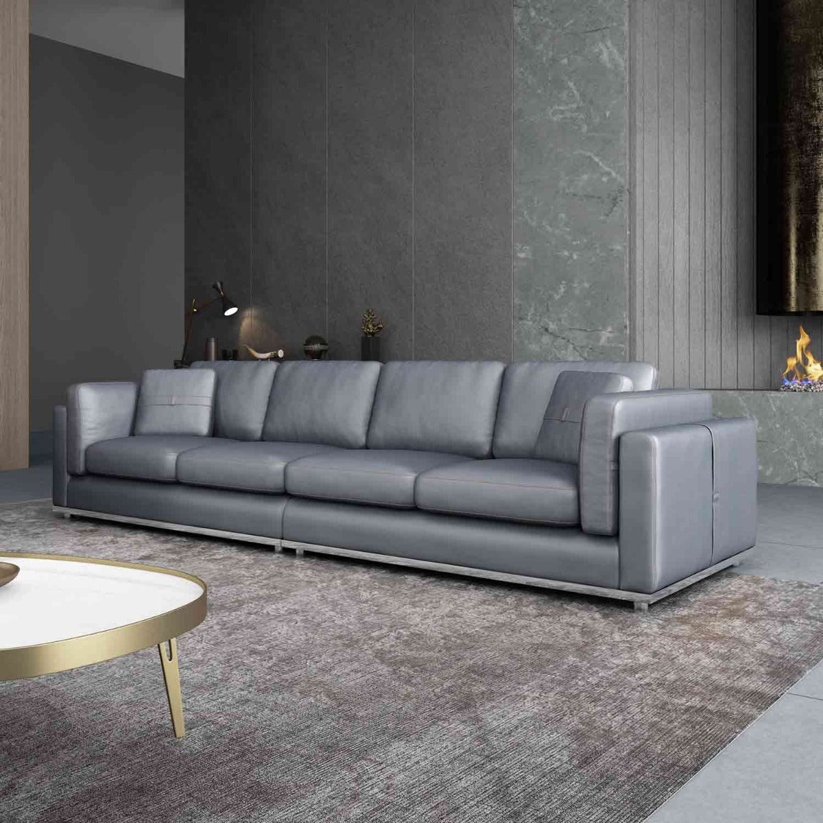 European Furniture - Picasso Oversize Sofa in Smokey Gray - 25550-4S - New Star Living