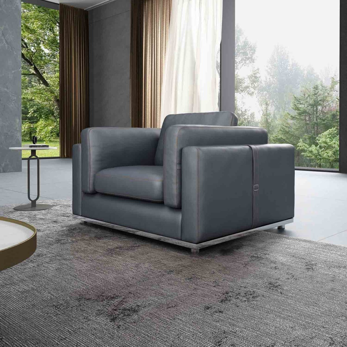 European Furniture - Picasso Chair in Smokey Gray - 25550-C - New Star Living