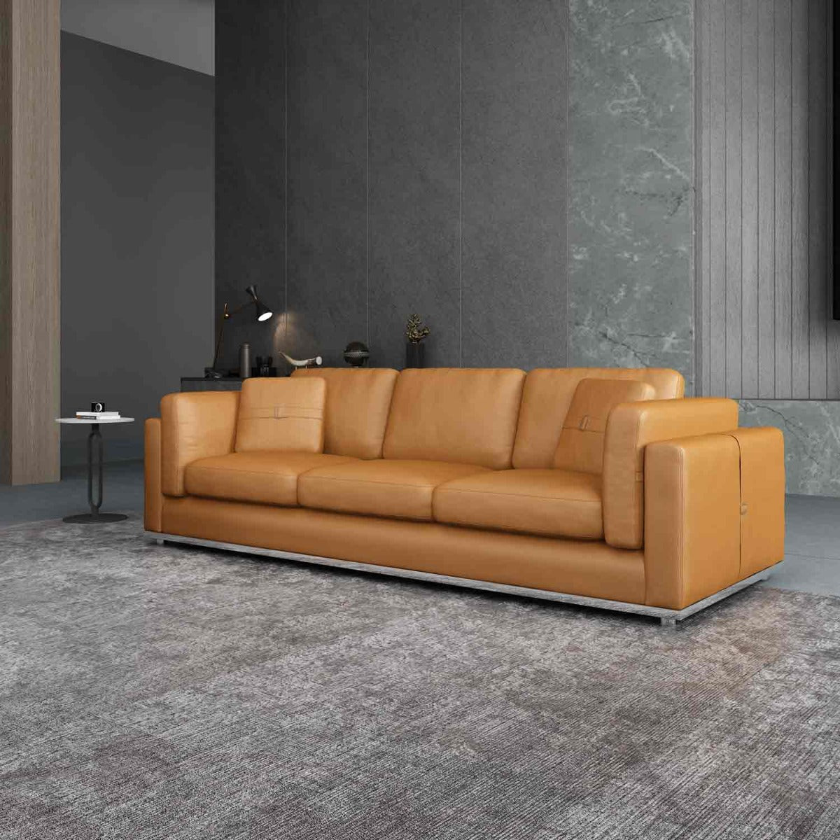European Furniture - Picasso 3 Piece Living Room Set in Cognac - 25552-3SET - New Star Living