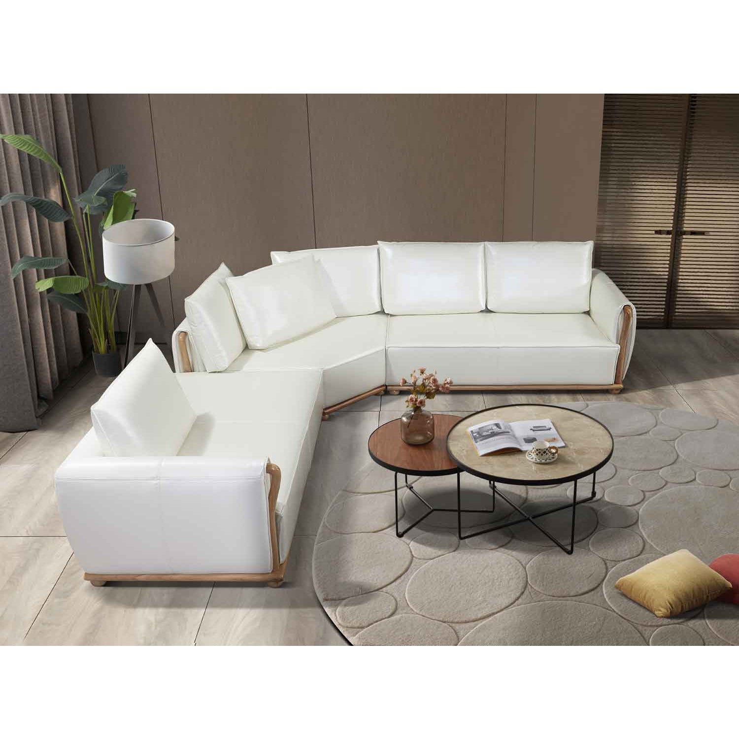 European Furniture - Skyline Sectional in Off White - 26661 - New Star Living