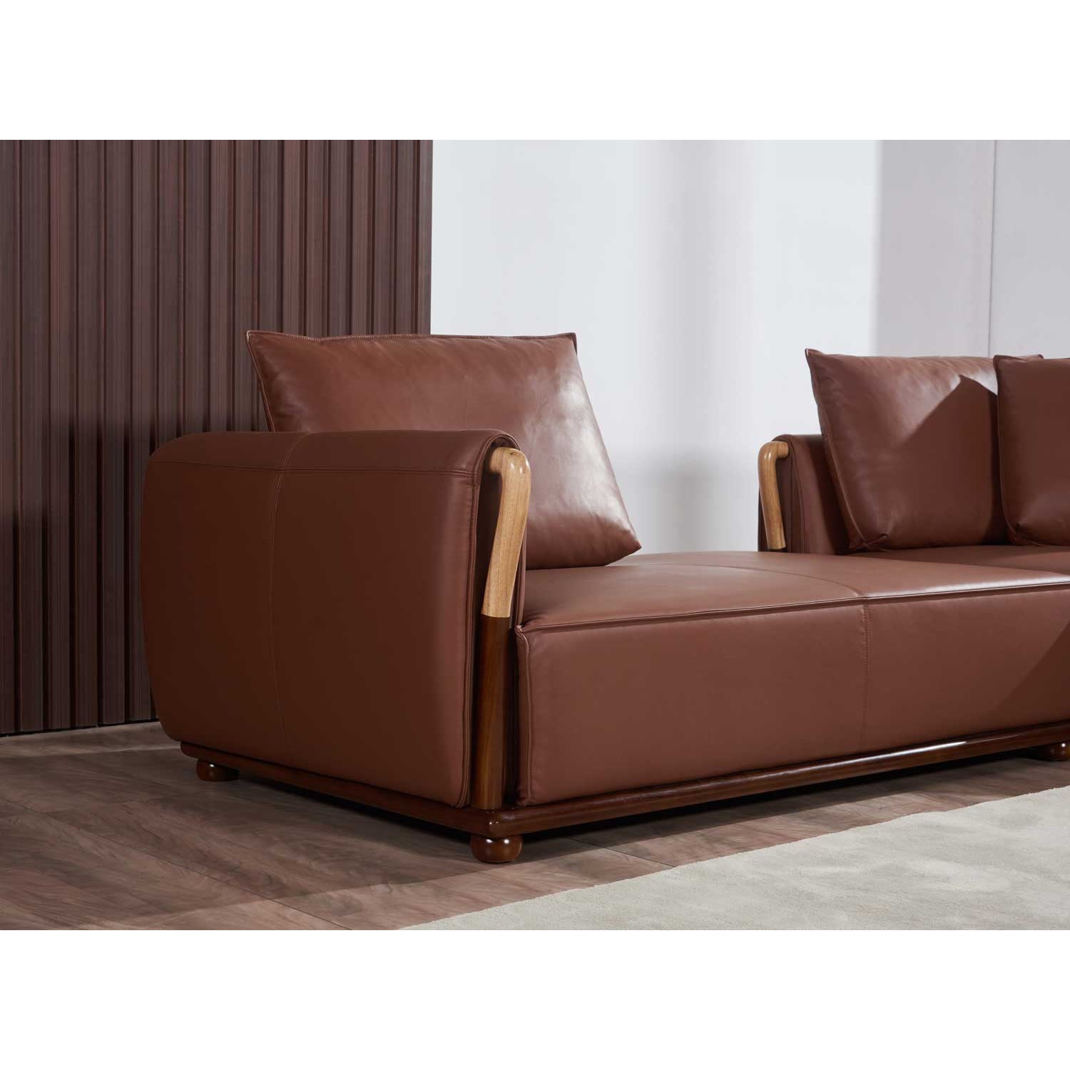 European Furniture - Skyline Sectional in Russet Brown - 26662 - New Star Living