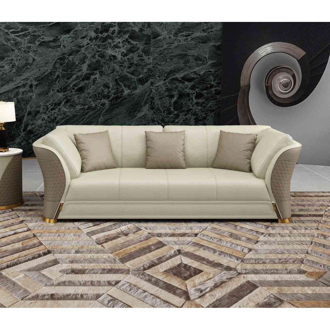 European Furniture - Vogue Sofa in Taupe-Beige - 27991-S - New Star Living